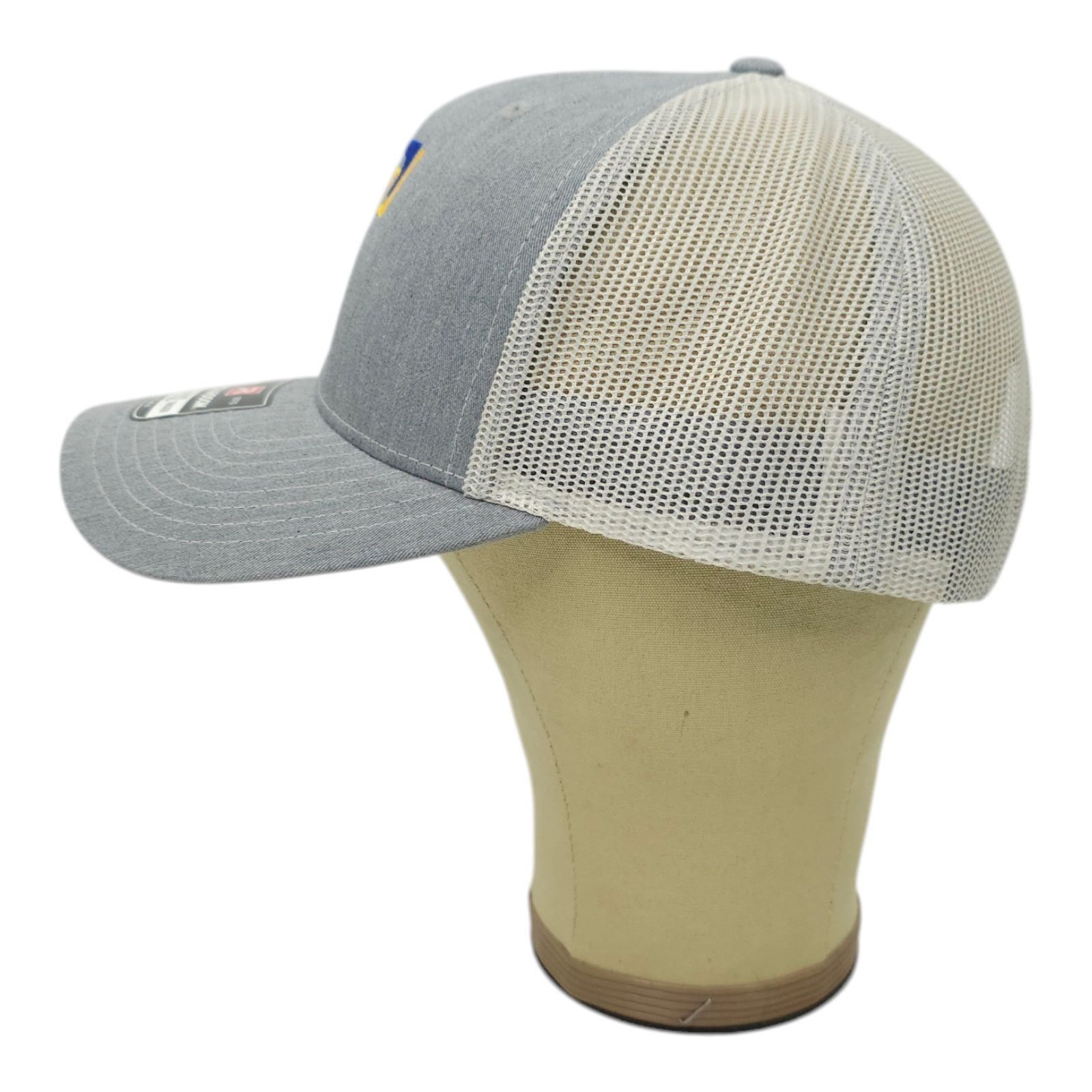 Richardson Blue Gold Embroidered T Logo Mesh Snapback Cap Trucker Hat Size ONE SIZE - 10 Thumbnail