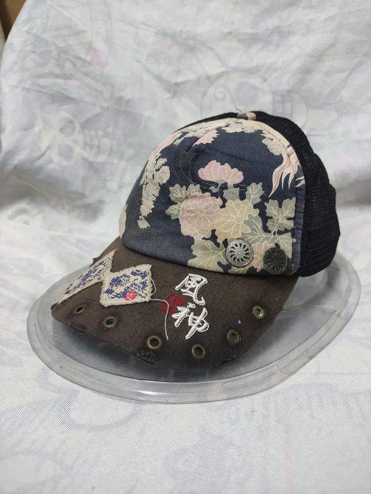 Japanese Brand SUKAJAN JAPANESE ART VINTAGE TRUCKER CAP Size ONE SIZE - 10 Thumbnail