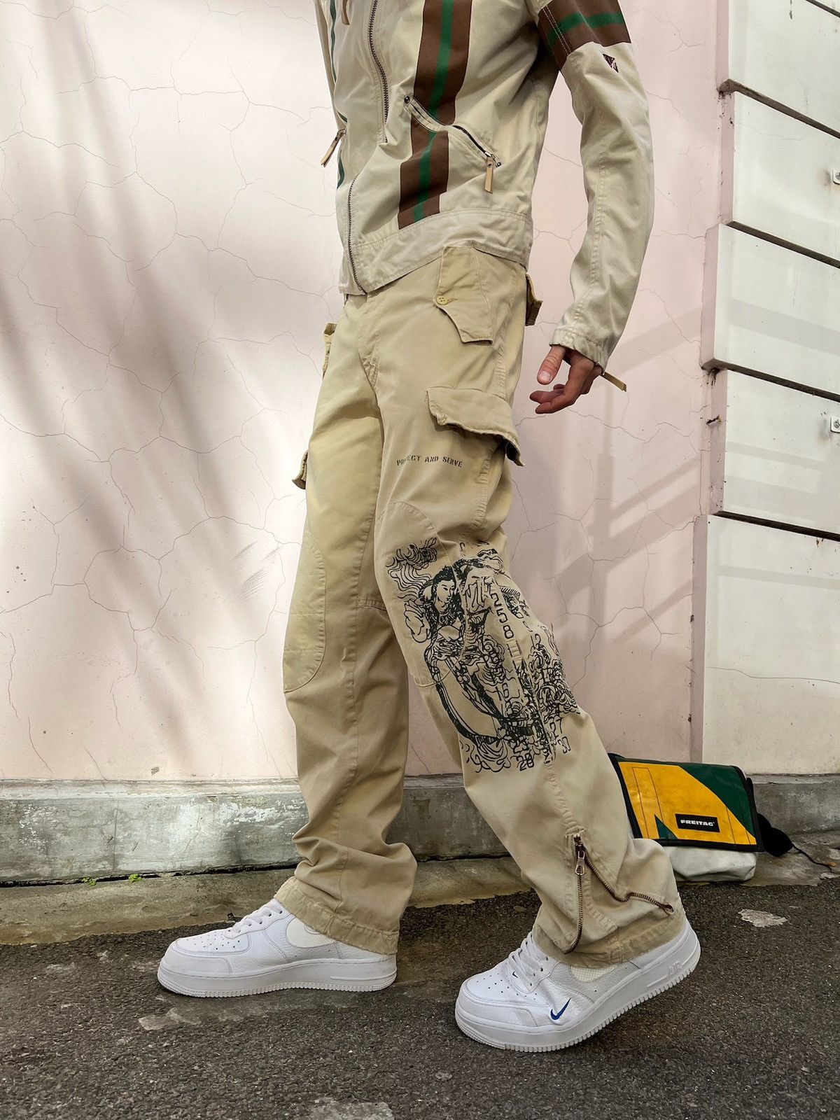 Japanese Brand RARE GOA Hemp Cargo Parachute Zipper Pants | Grailed