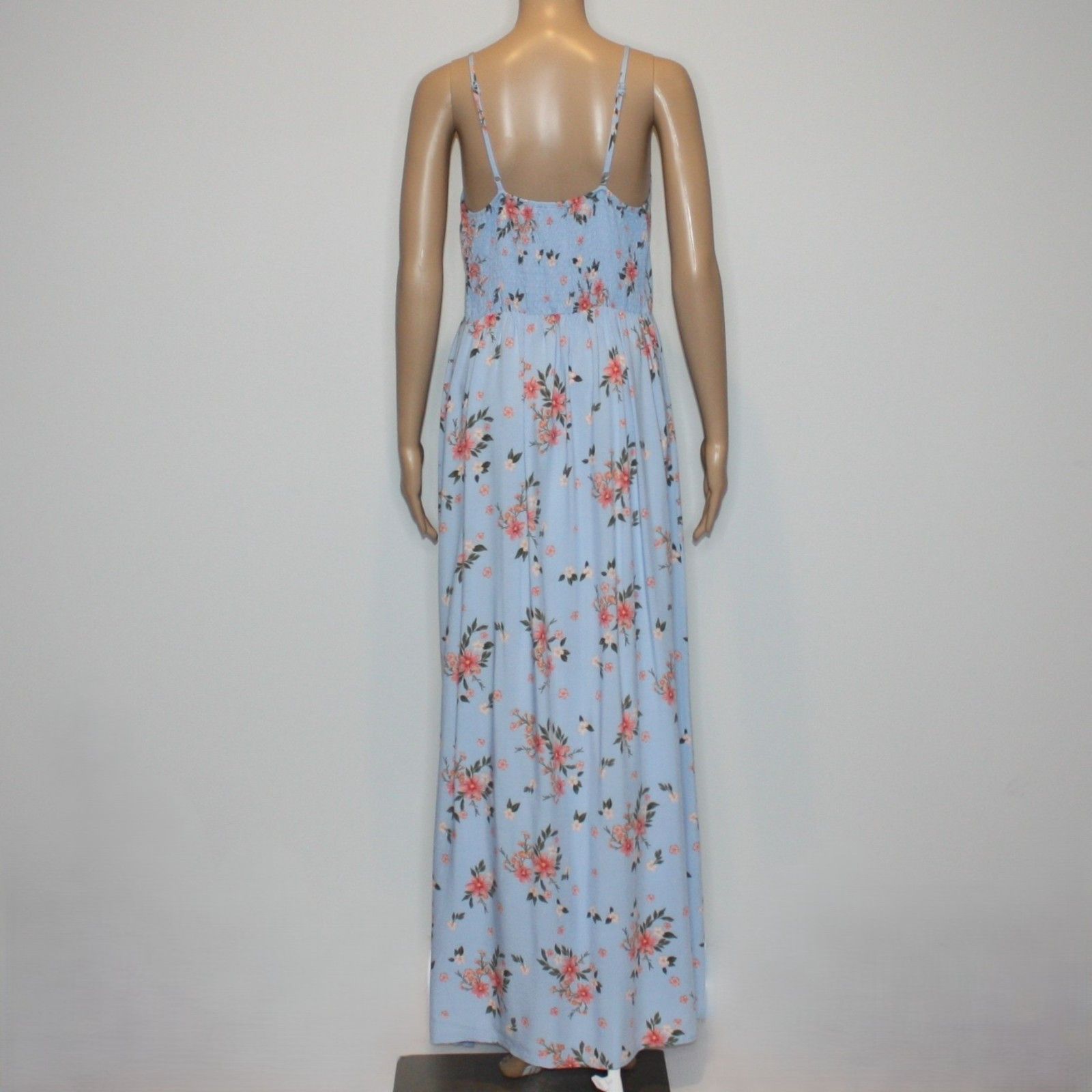 Other Ever After Light Blue Floral Maxi Dress with Side Slit Size L / US 10 / IT 46 - 5 Thumbnail