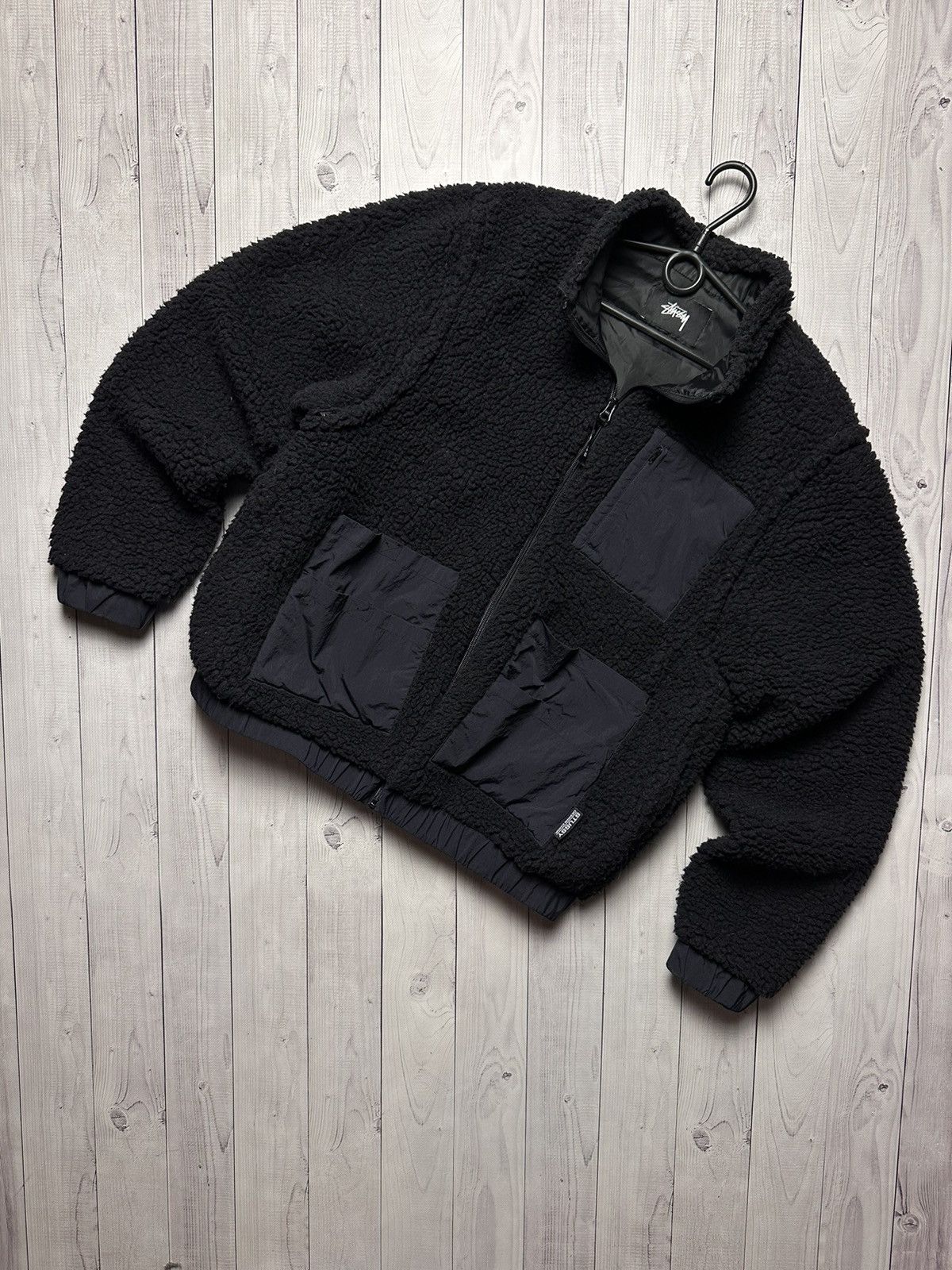 Stussy × Vintage Vintage Stussy fleece jacket teddy Sherpa rare logo pocket L Size US L / EU 52-54 / 3 - 1 Thumbnail