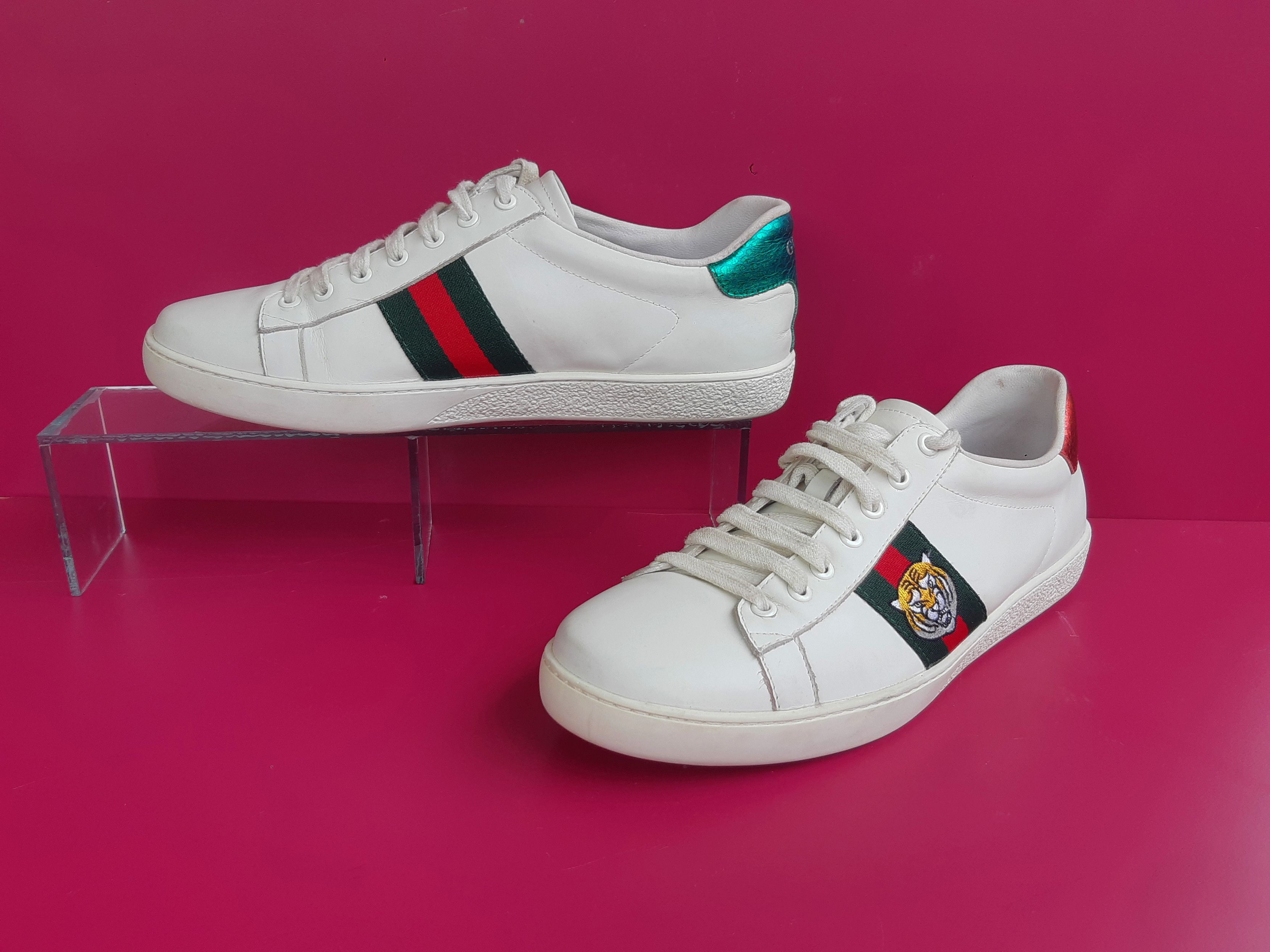 Gucci Gucci Ace Embroidered Tiger Italy Sneakers Men's Size eu42 Size US 9 / EU 42 - 1 Thumbnail