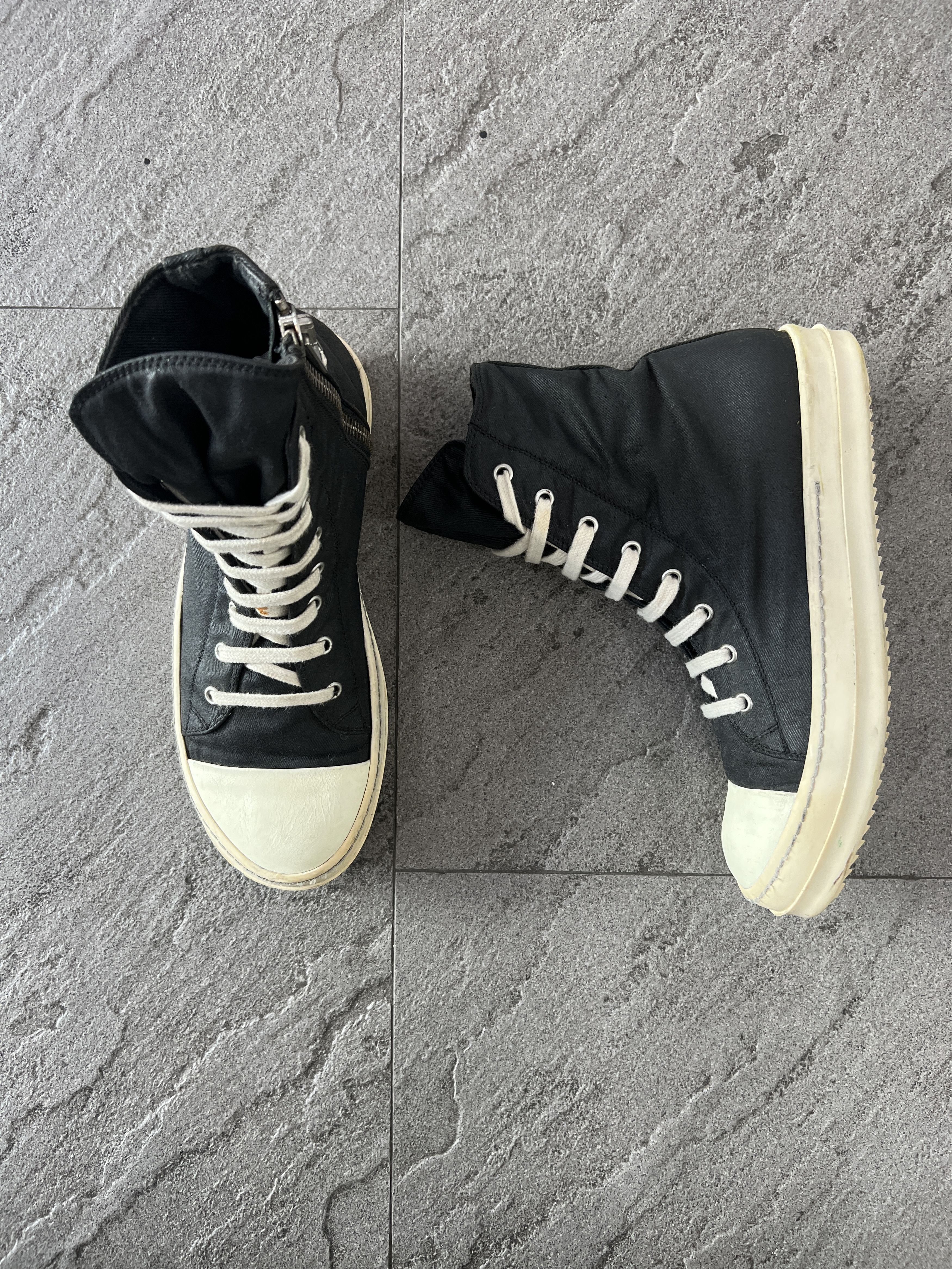 Rick Owens Drkshdw Rick Owens DRKSHDW Ramones black canvas Size US 7 / EU 40 - 5 Thumbnail