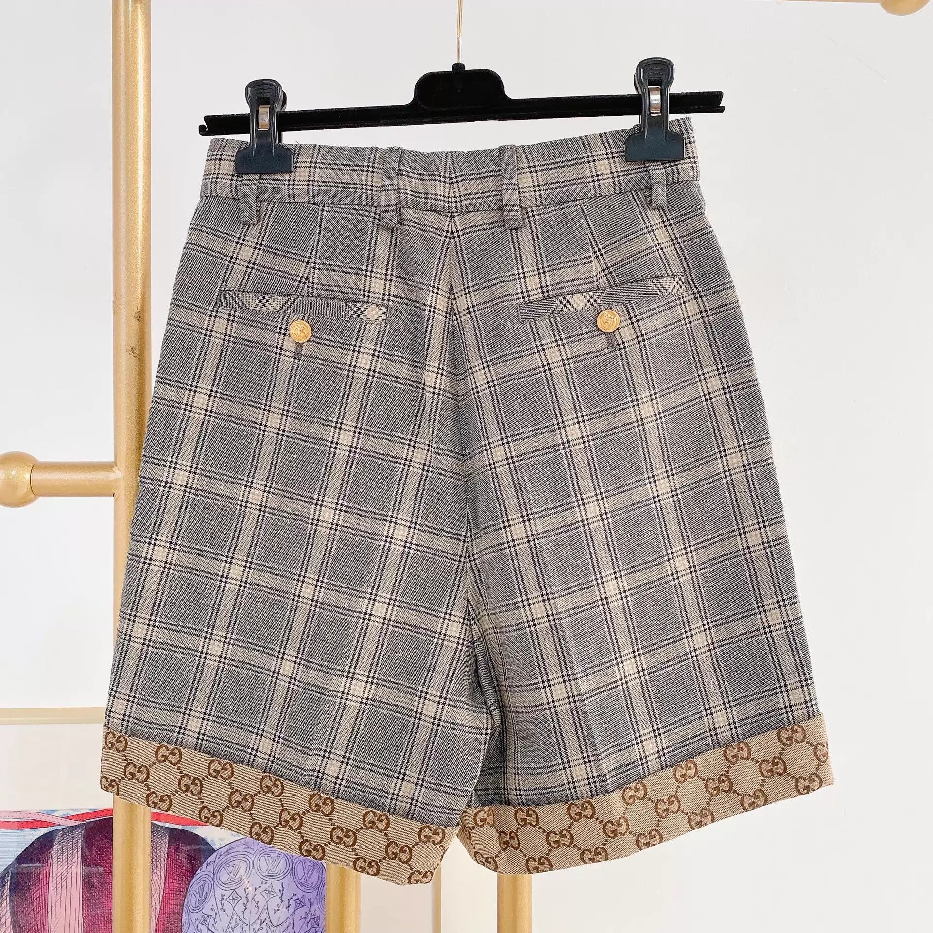 Gucci GUCCI Vintage Check Shorts 34 Size 24" / US 00 / IT 34 - 2 Thumbnail