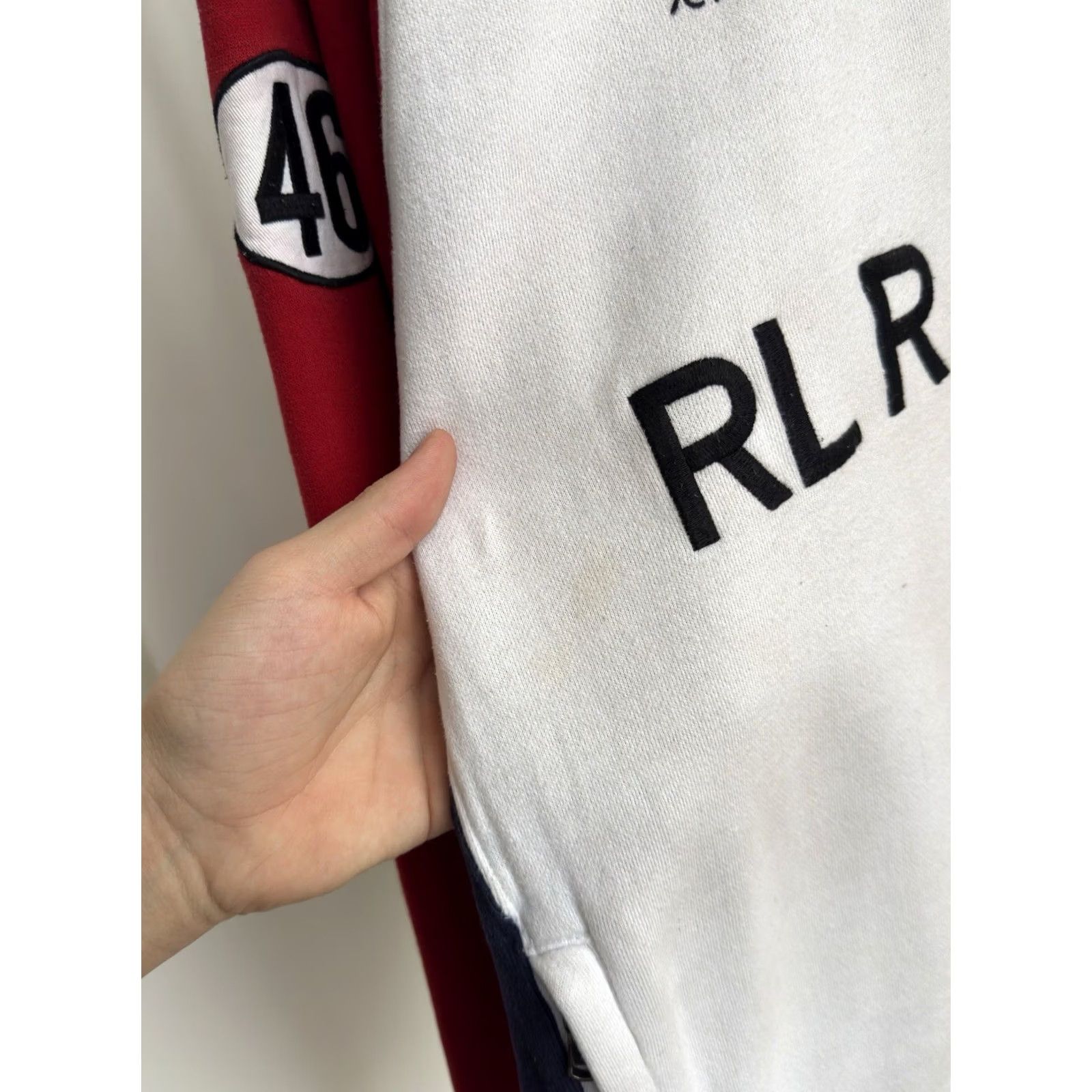 Polo Ralph Lauren VINTAGE Polo Ralph Lauren Racing Great Britain 2011 Sweatshirt XL White Logo JP RL Racing Mens Pullover Hoodie Shirt Size US XL / EU 56 / 4 - 7 Thumbnail