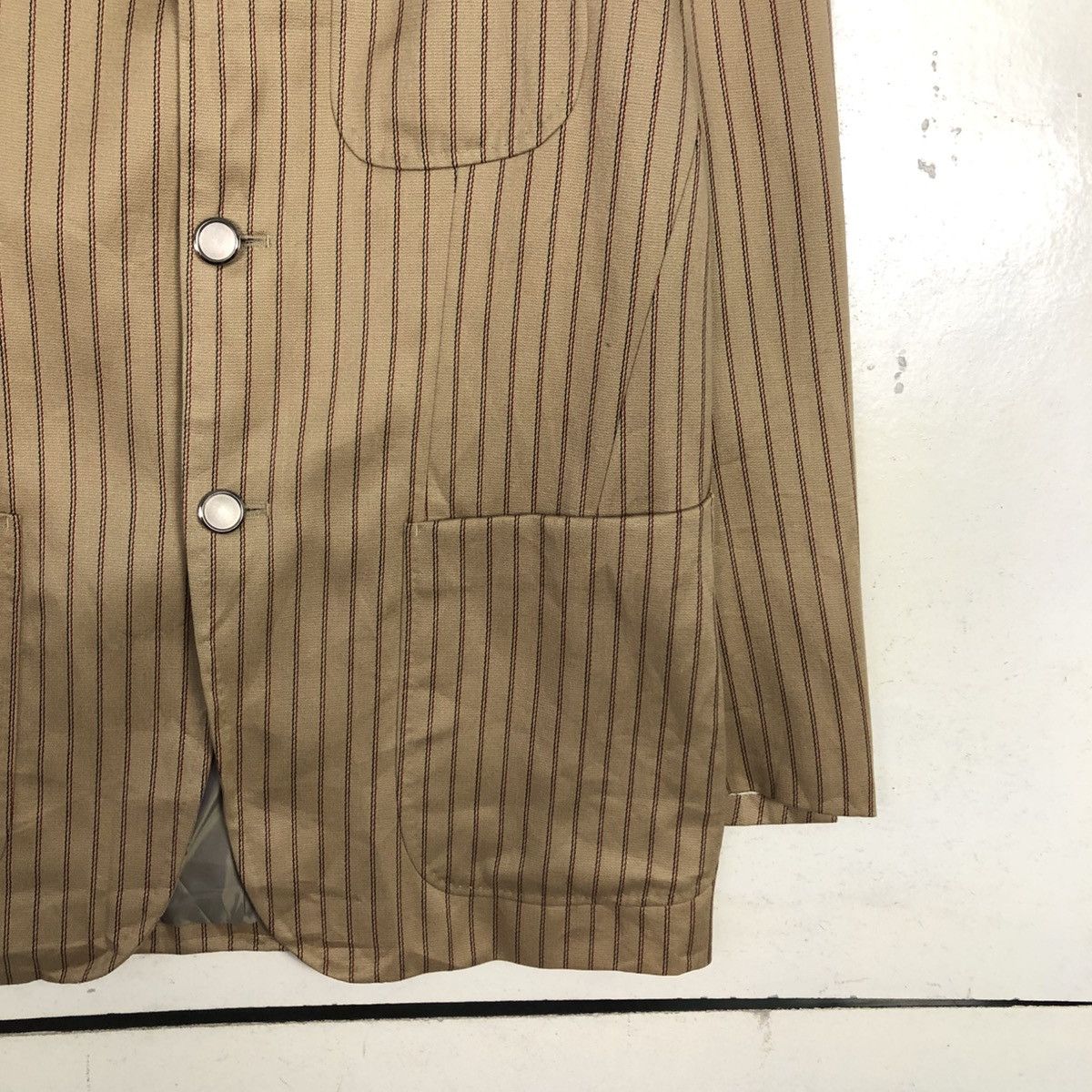 Issey Miyake 💥VINTAGE CHORE WORK JACKET STRIPED SABI SABI Size US M / EU 48-50 / 2 - 7 Thumbnail