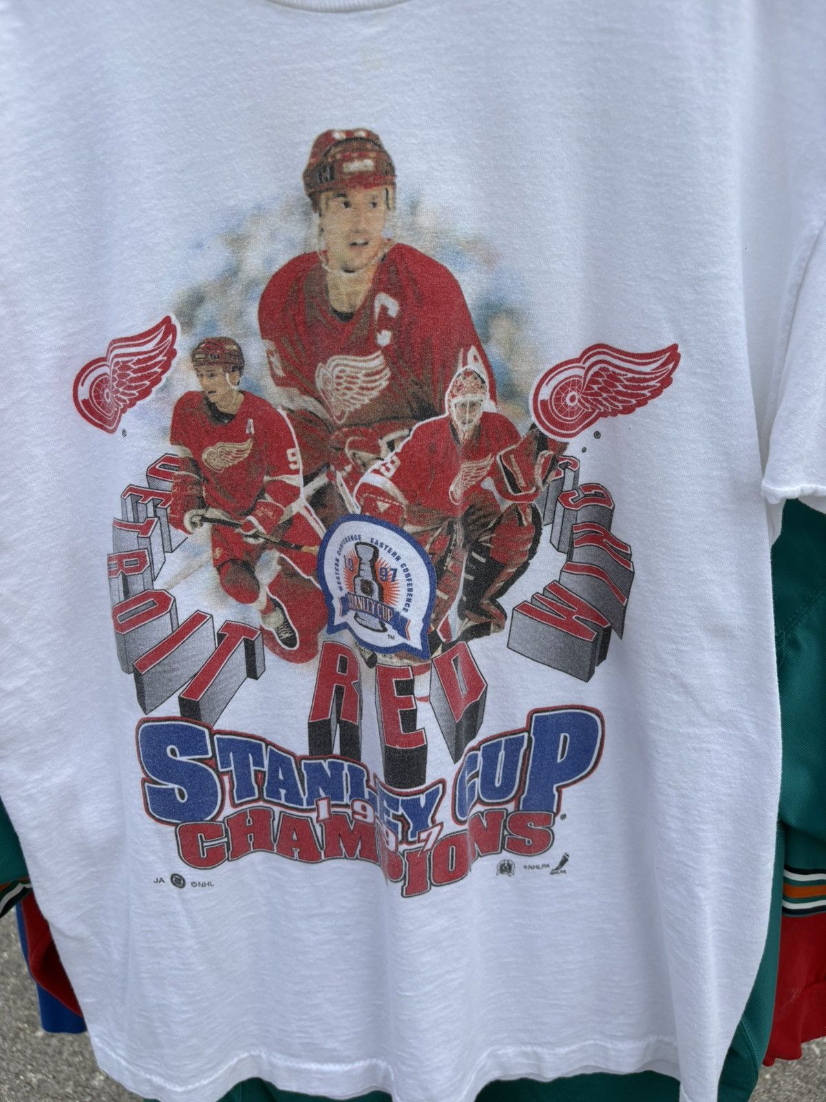 NHL × Vintage 1997 Detroit Red Wings Stanley Cup Champs T-Shirt Size US L / EU 52-54 / 3 - 2 Thumbnail