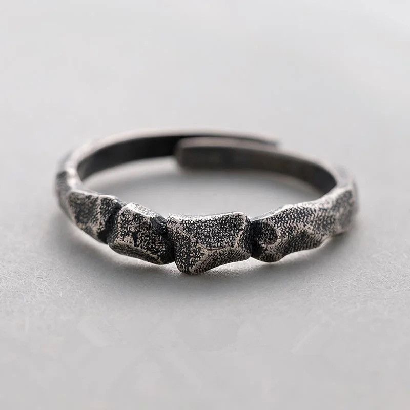 Jewelry × Vintage 925 Sterling Silver Ring Retro Mountain Peak Rock Size ONE SIZE - 4 Thumbnail