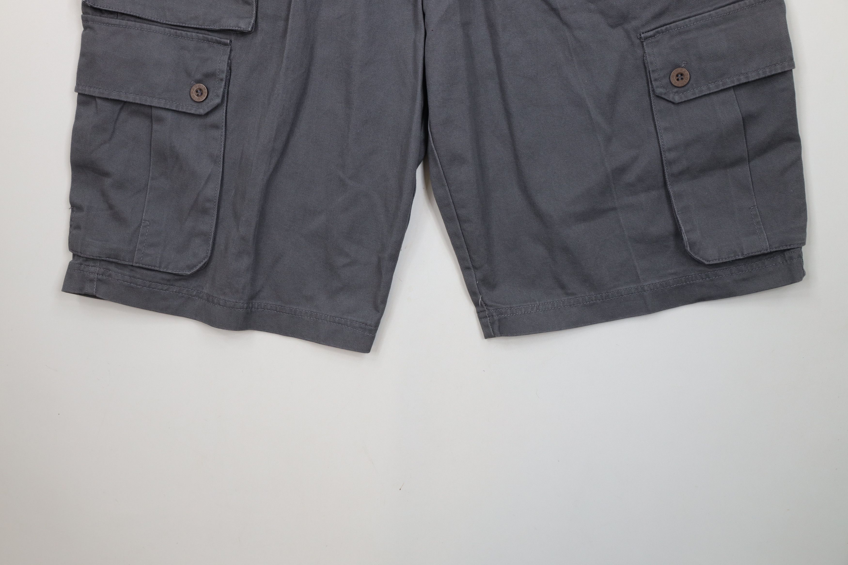 Vintage Vintage 90s Y2K Streetwear Fit Cargo Shorts Gray Cotton Size US 40 / EU 56 - 4 Thumbnail
