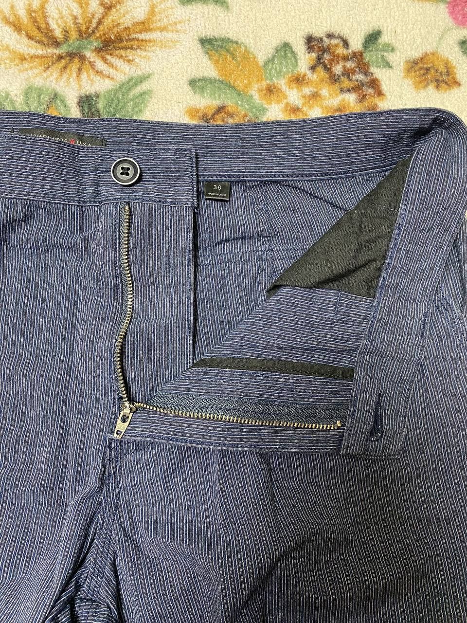 John Varvatos John Varvatos Shorts Pinstripe Linen Flat Front Designer Size US 36 / EU 52 - 15 Thumbnail