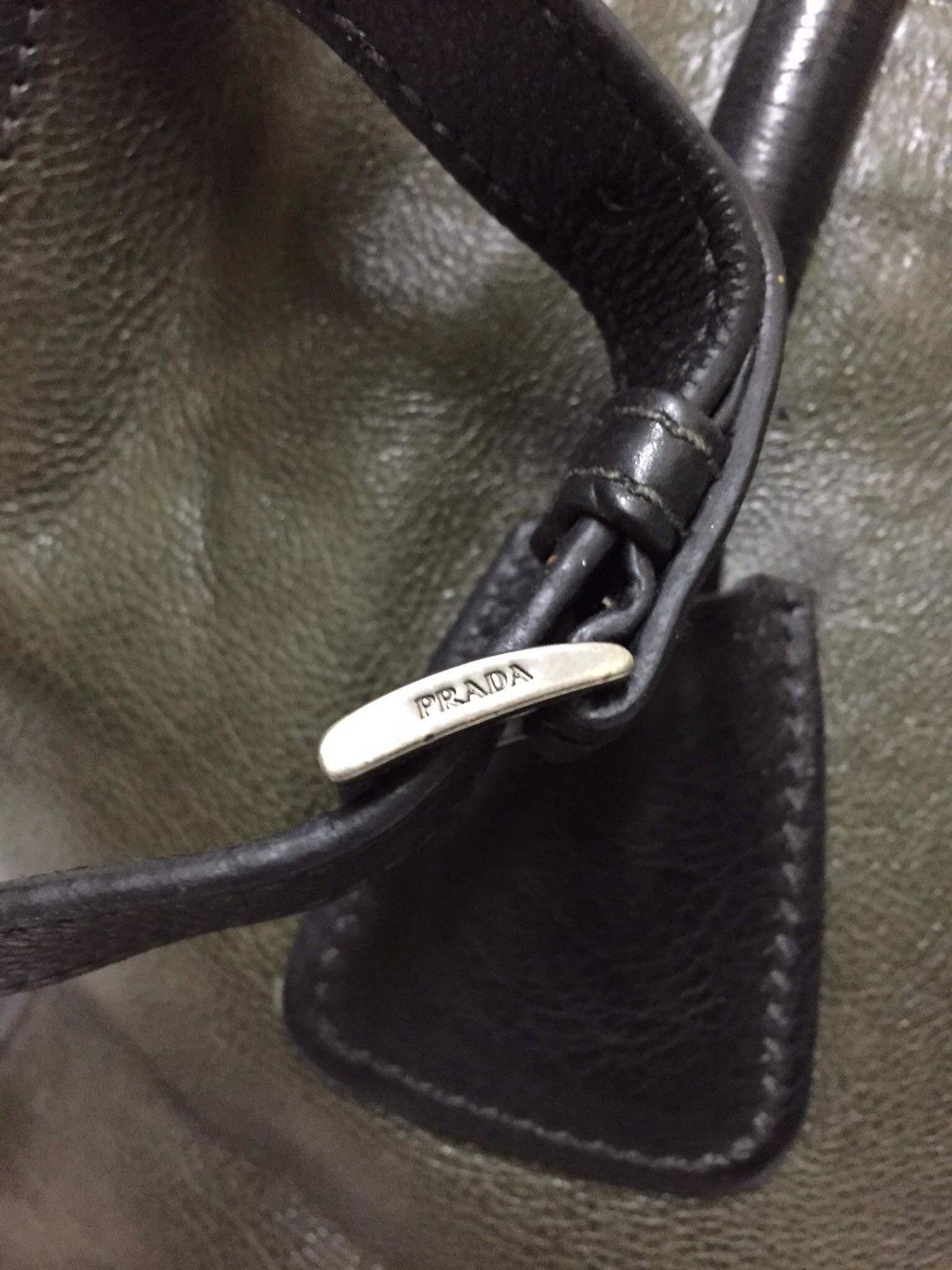 Prada PRADA Green Black Leather 2Way Shoulder Cross Body Bag Size ONE SIZE - 5 Thumbnail