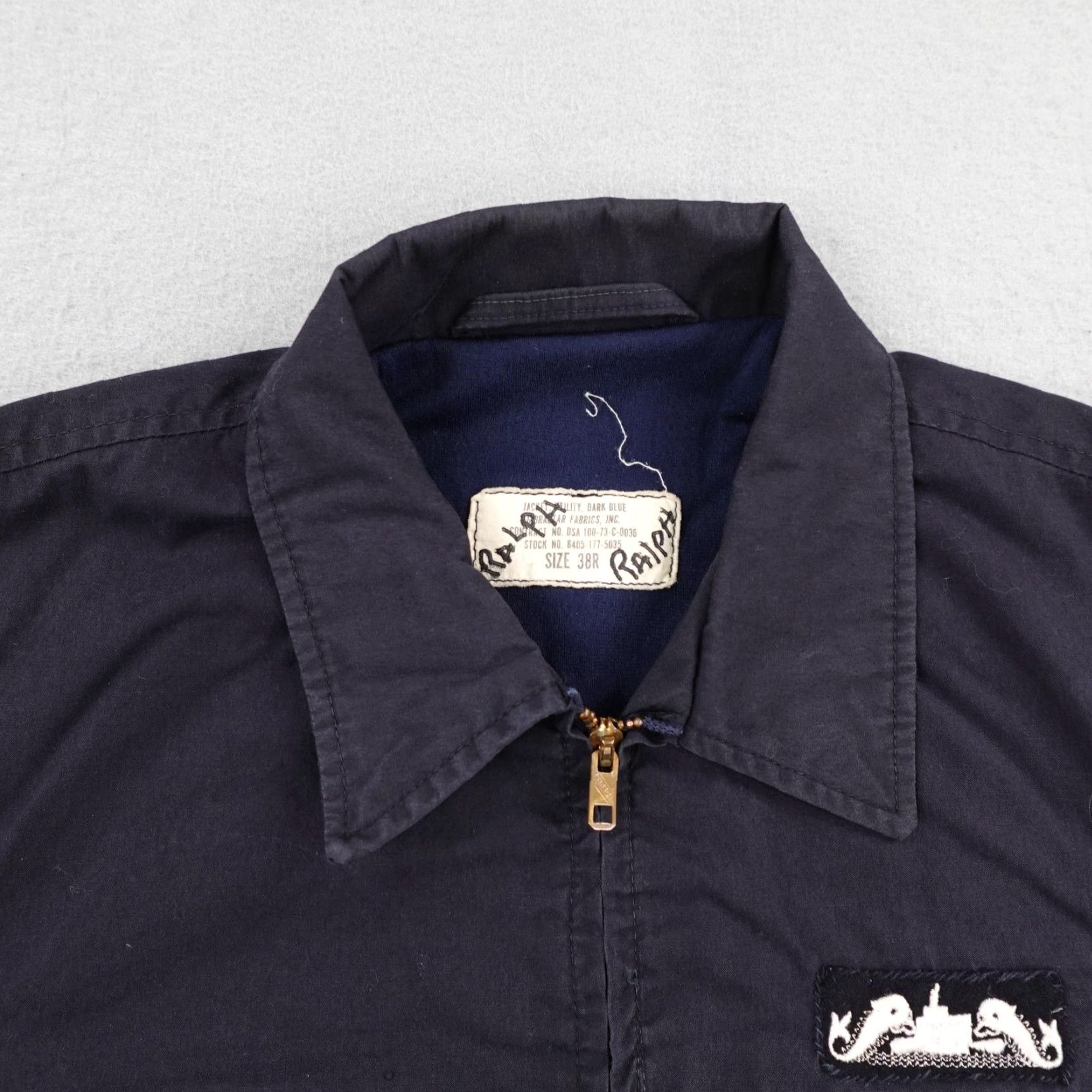 Vintage VINTAGE Navy Jacket Mens 38R Dark Blue Submarine Officer Coat 70s Navy Size US XXS / EU 40 - 2 Thumbnail