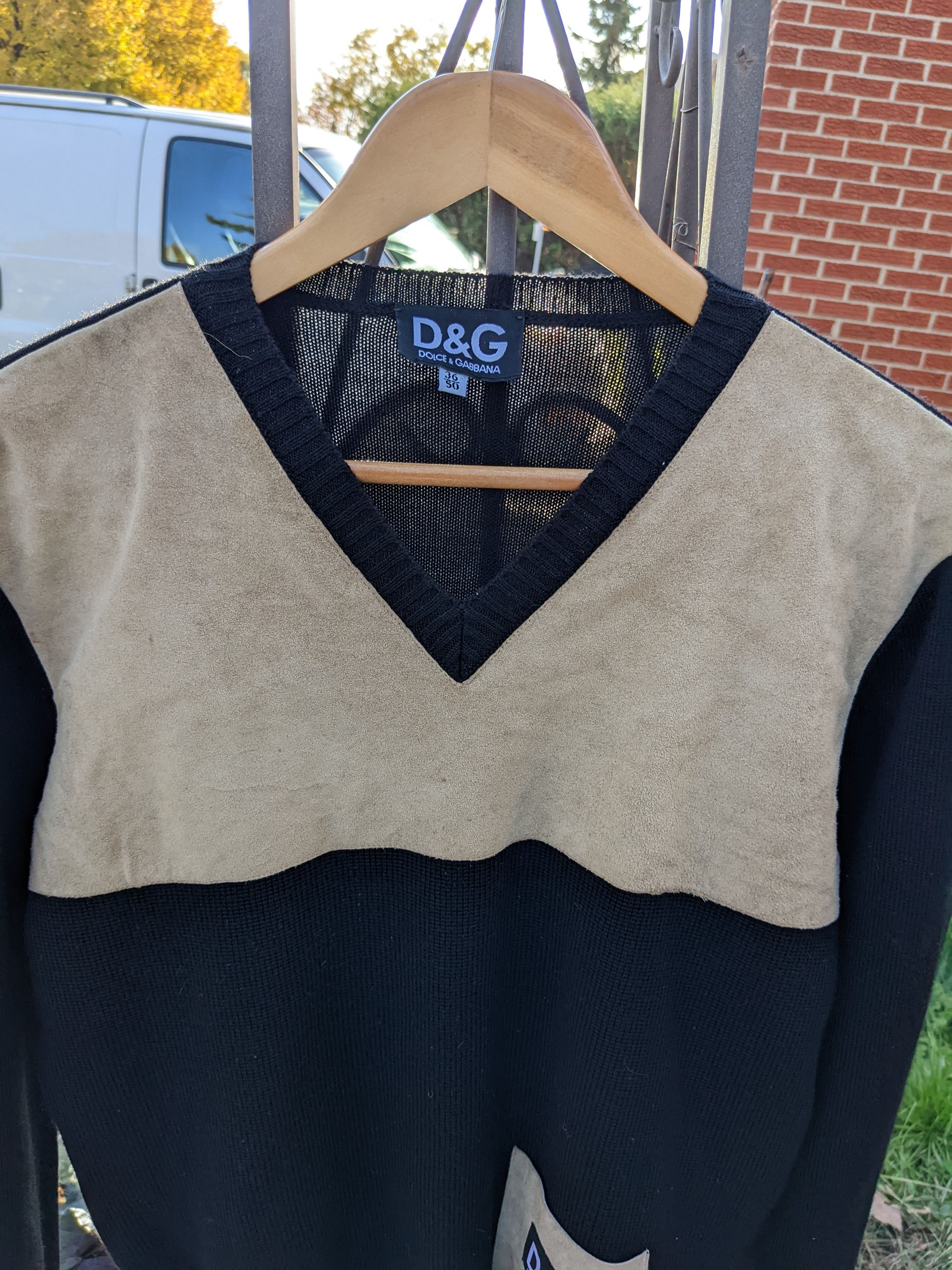 Dolce & Gabbana D&G suede knit sweater Size US S / EU 44-46 / 1 - 4 Thumbnail