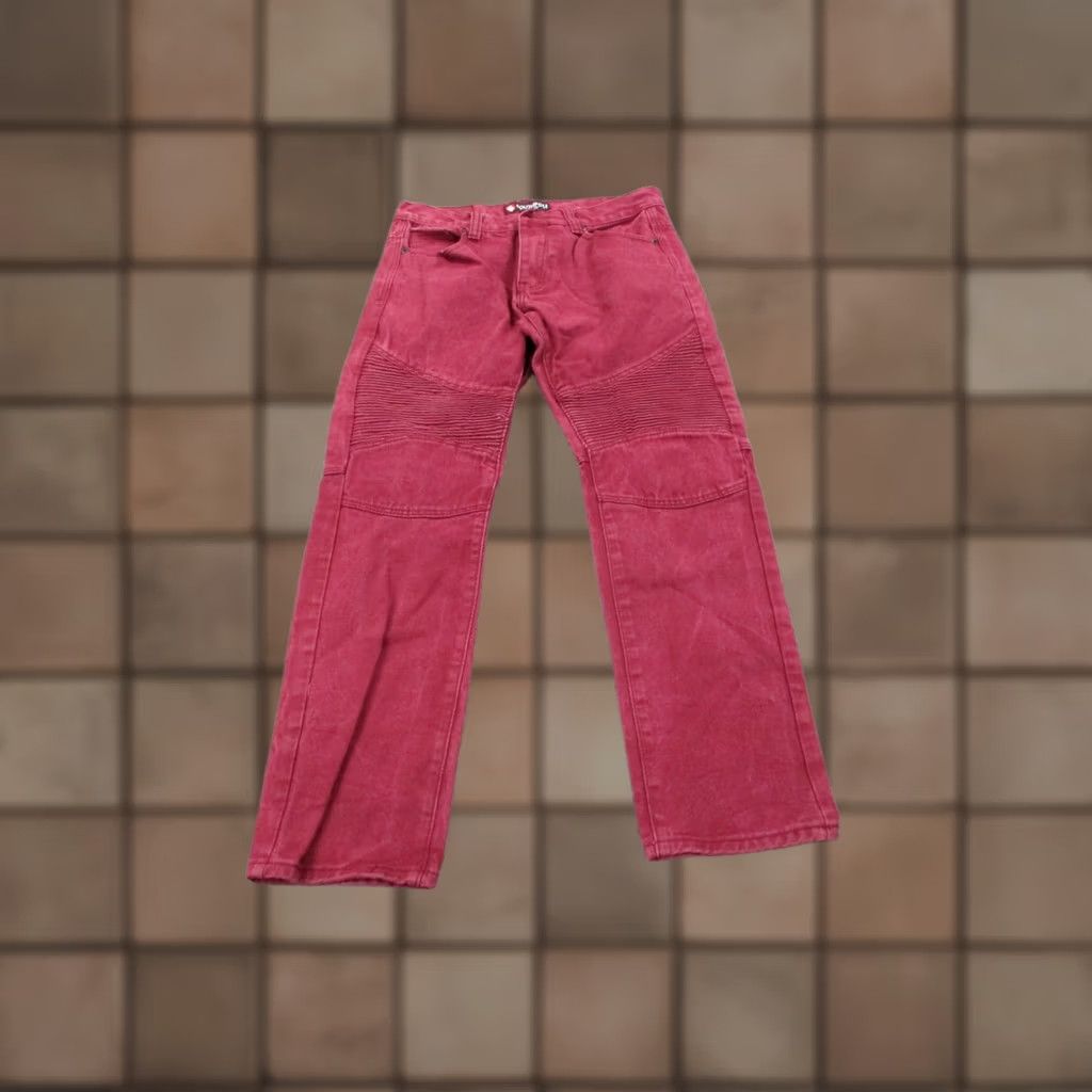 Southpole Southpole Jeans Mens 32 X 32 Red Denim Straight Grunge Faded Skater Distressed Size US 32 / EU 48 - 1 Thumbnail
