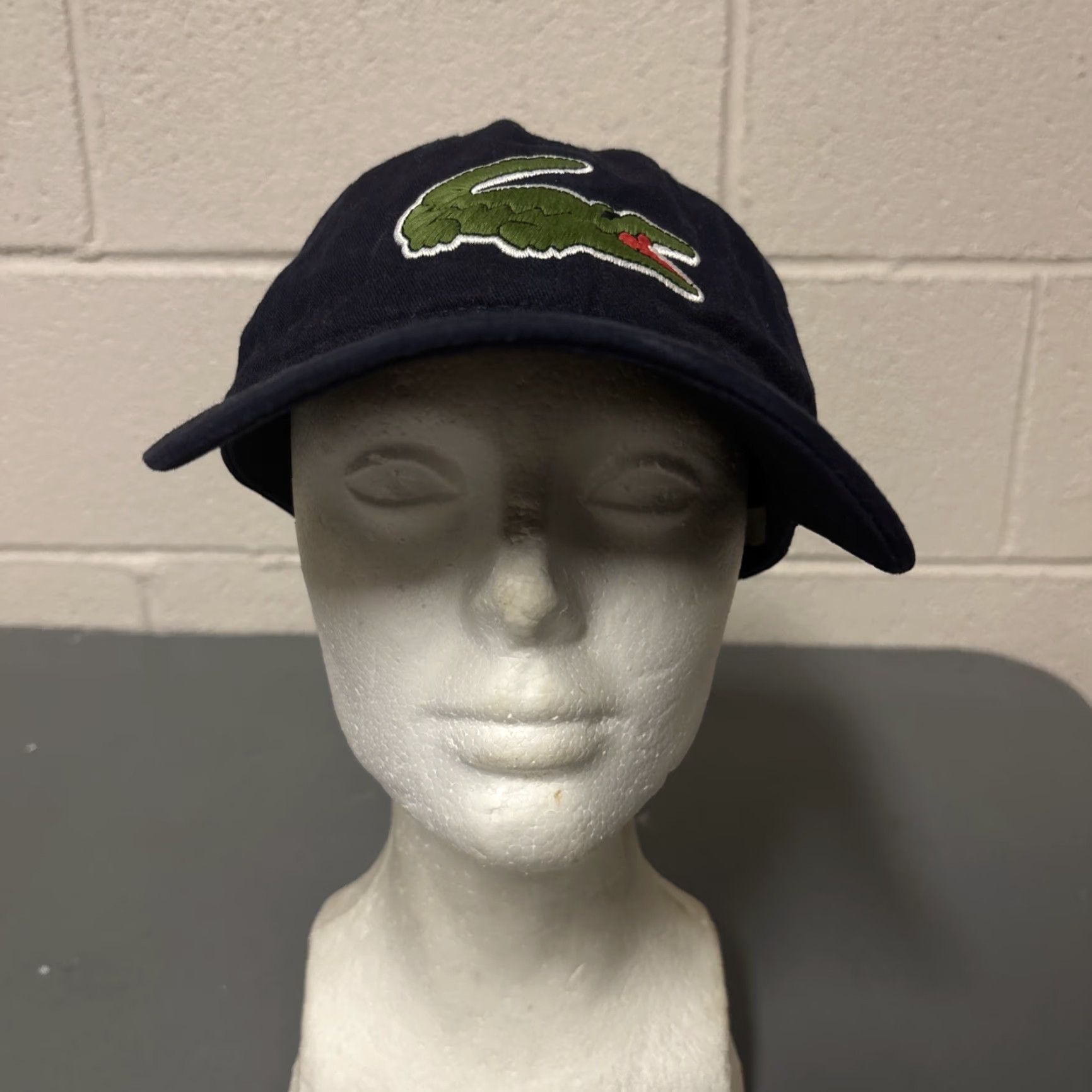 Lacoste Lacoste Hat Unisex Blue Adjustable Cotton Strapback Cap Large Croc Logo Preppy Hat Mens One Size Sideways Size ONE SIZE - 2 Thumbnail