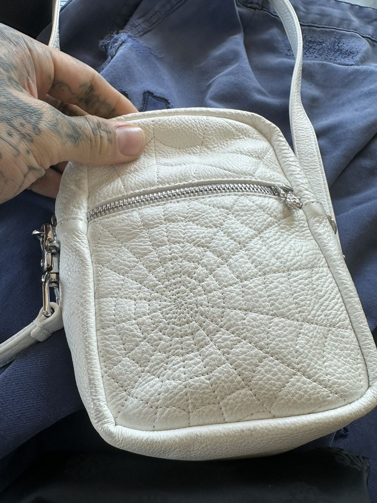 Chrome Hearts Chrome Hearts SPIDER WEB LEATHER Cross Body Travel Bag NEW Size ONE SIZE - 13 Thumbnail