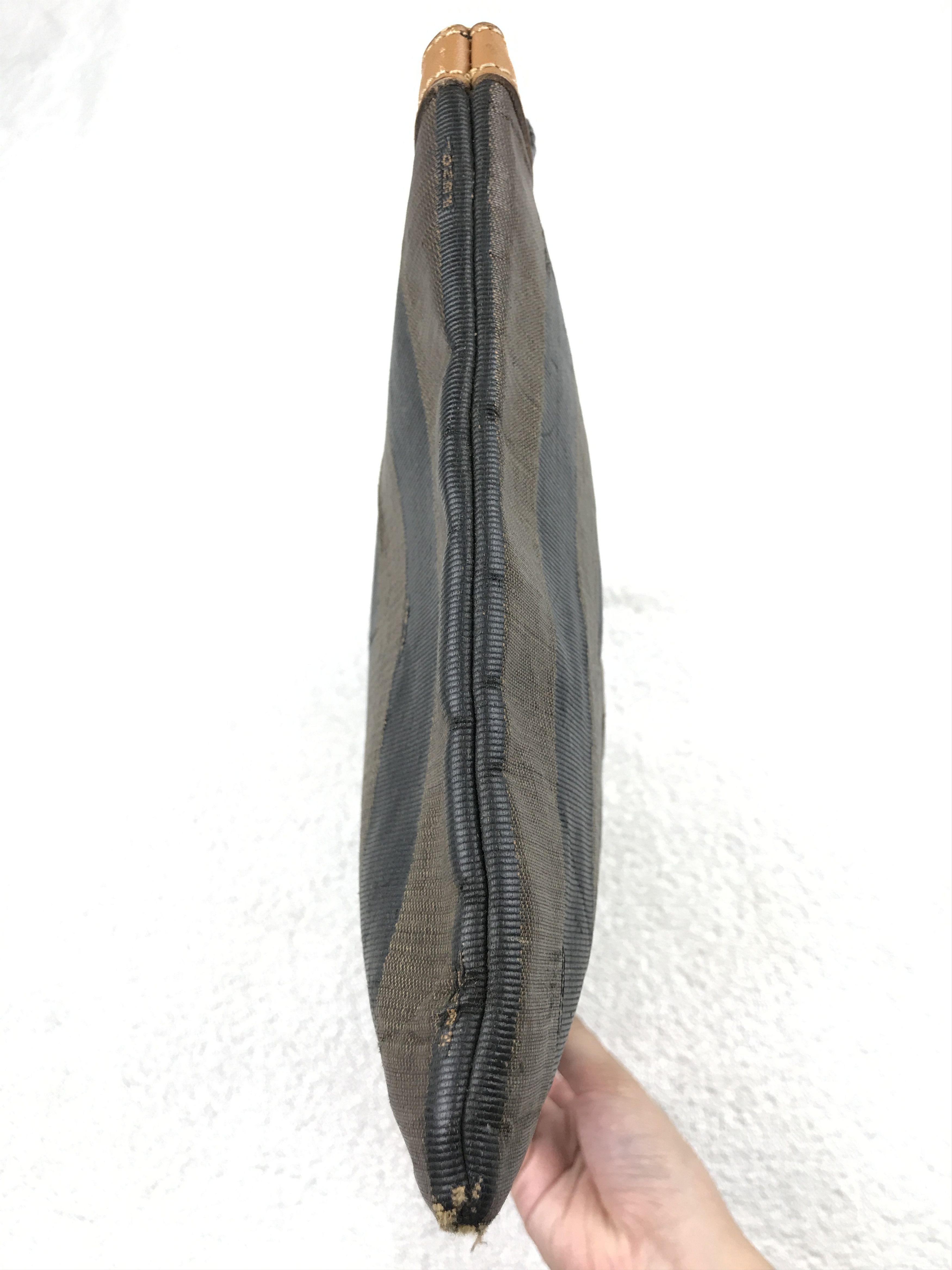 Fendi Vintage Fendi Pequin Striped Clutch Bag Size ONE SIZE - 3 Thumbnail