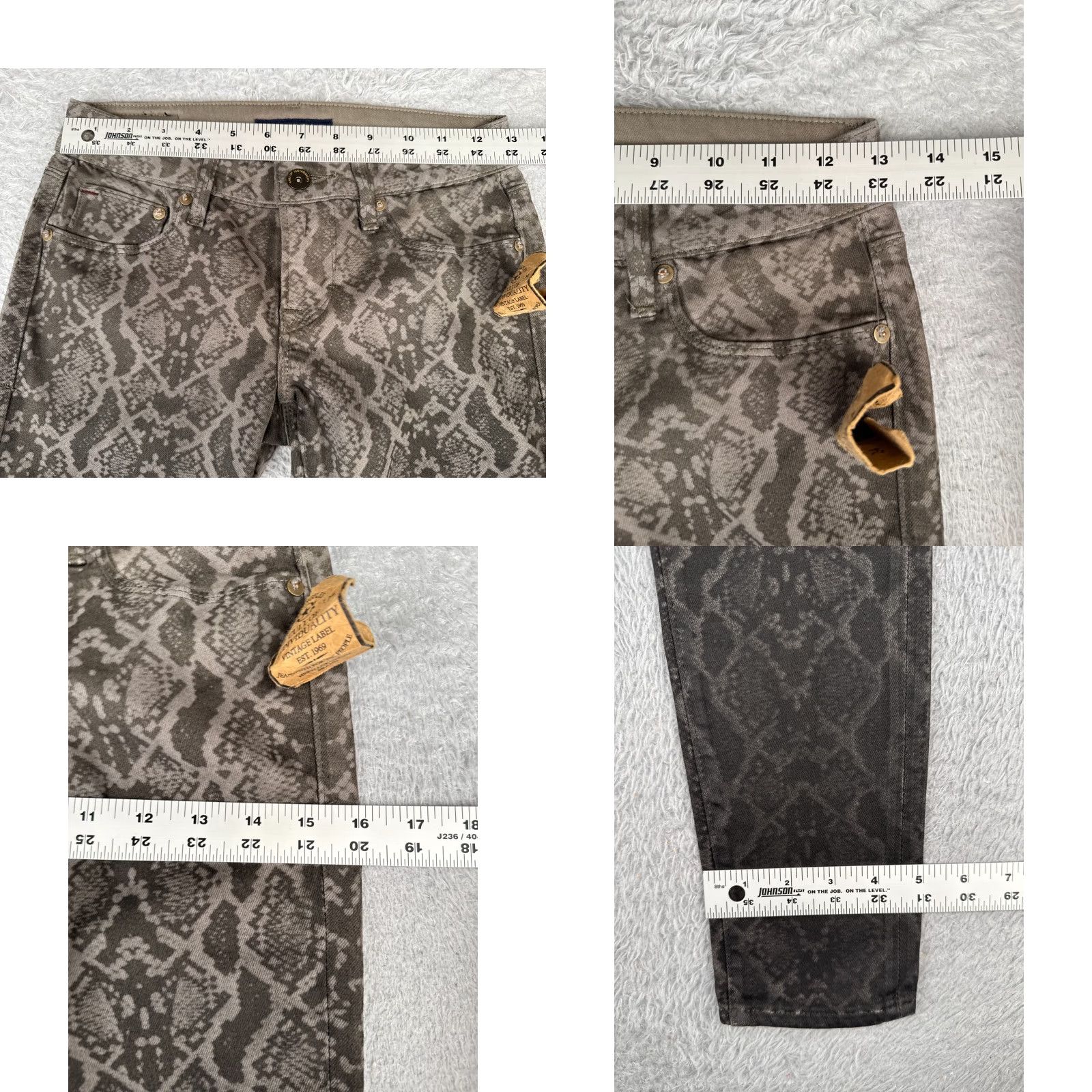 Cult Of Individuality Cult Of Individuality Jeans Women 24 Black Snake Skin Teaser Skinny Cotton 24x30 Vintage N/A Size 42" / US 20 - 9 Thumbnail