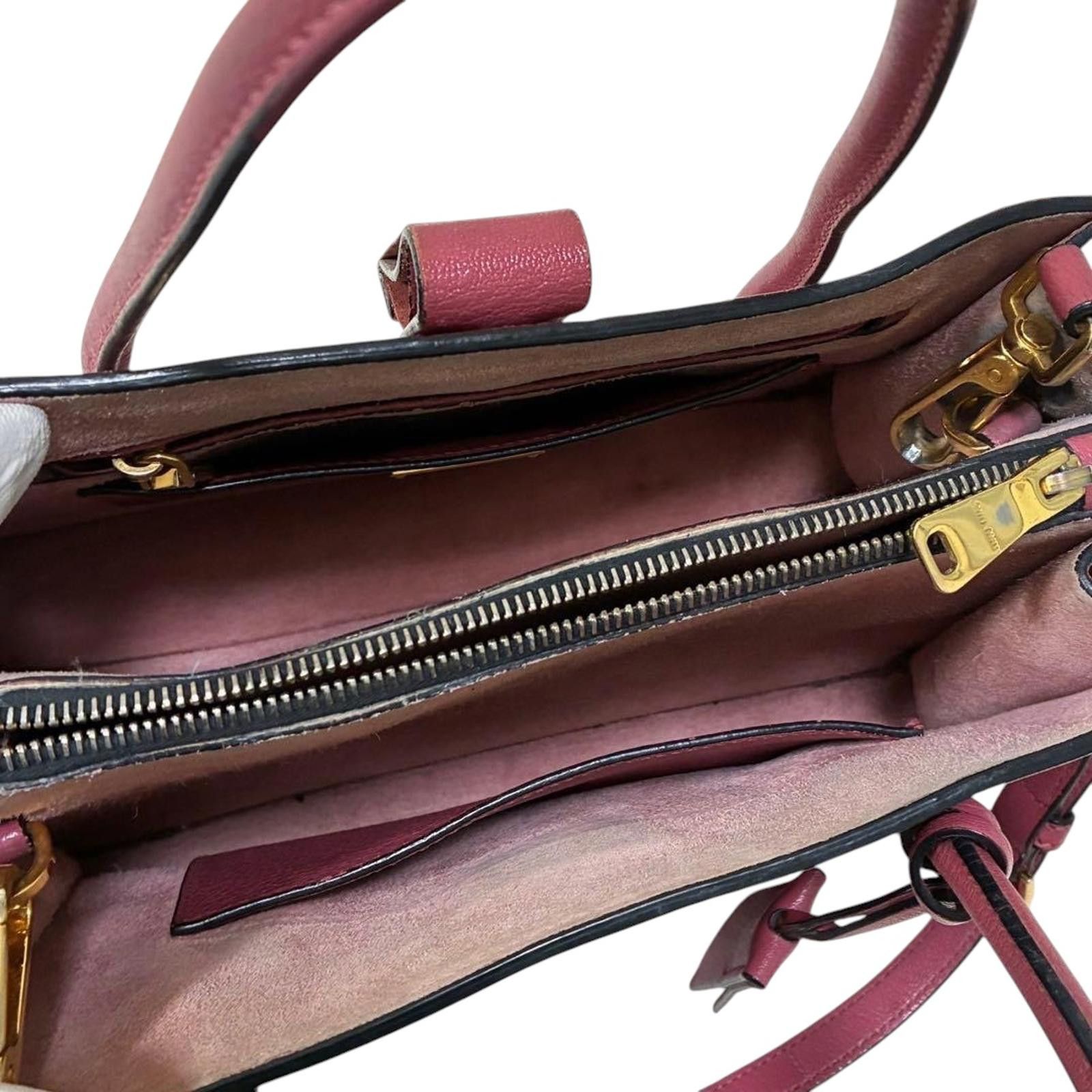 Miu Miu Miu Miu - Pink Leather Handbag Size ONE SIZE - 4 Thumbnail