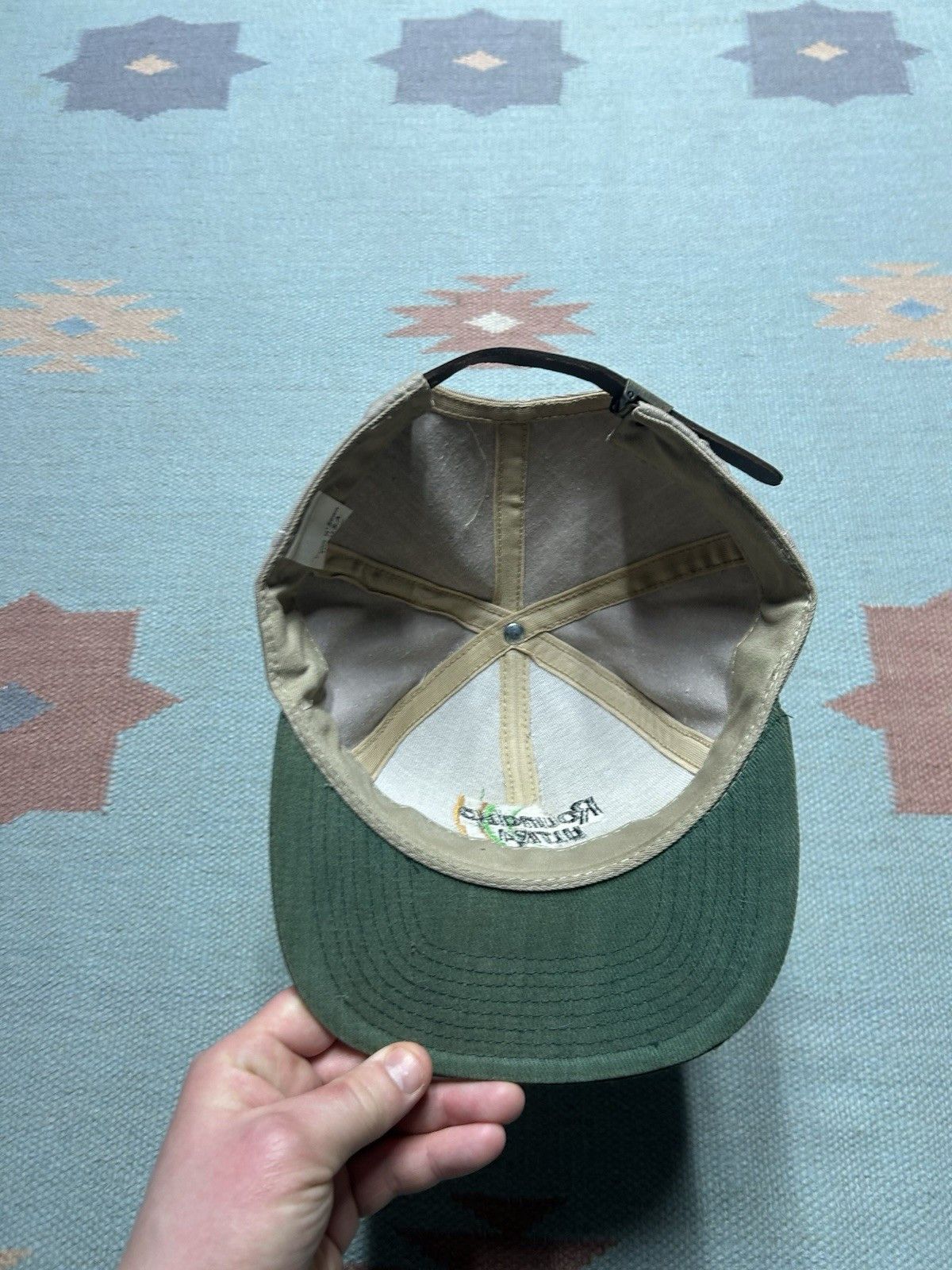Vintage Vintage StrapBack hat round up ultra farm feed tan green USA Size ONE SIZE - 6 Thumbnail