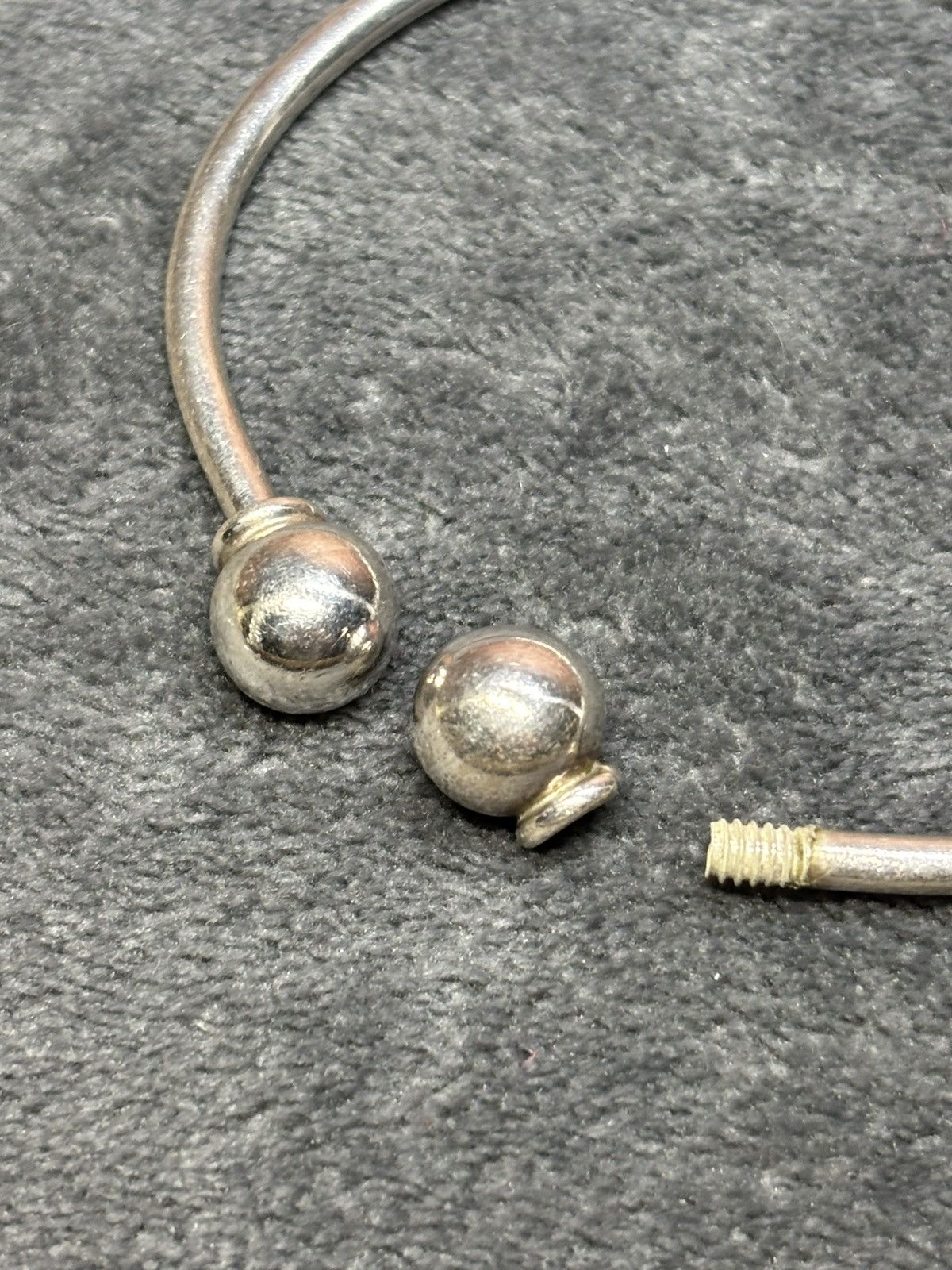 Other Vintage Silver Silver 925 Open Cuff Twist Off End Bracelet Size ONE SIZE - 5 Thumbnail