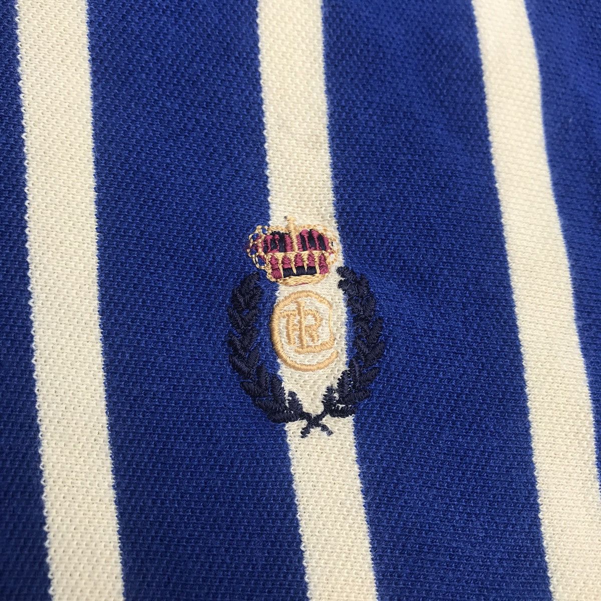 Chaps × Chaps Ralph Lauren × Vintage Vintage E Chaps RL Ralph Lauren Blue Stripes Tee Tshirt Size US M / EU 48-50 / 2 - 15 Thumbnail