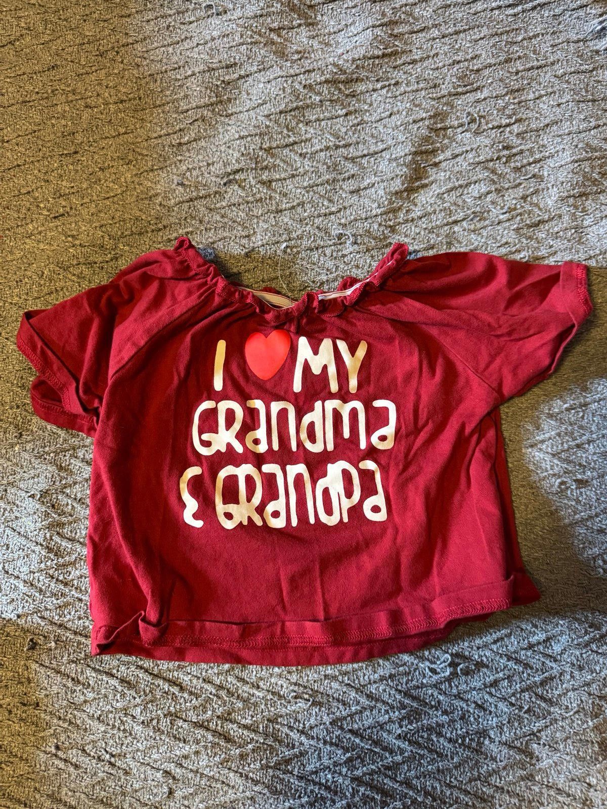 Designer 18-24 Month I Heart Grandma Grandpa Shirt Size XXS / US 00 / IT 34 - 1 Thumbnail