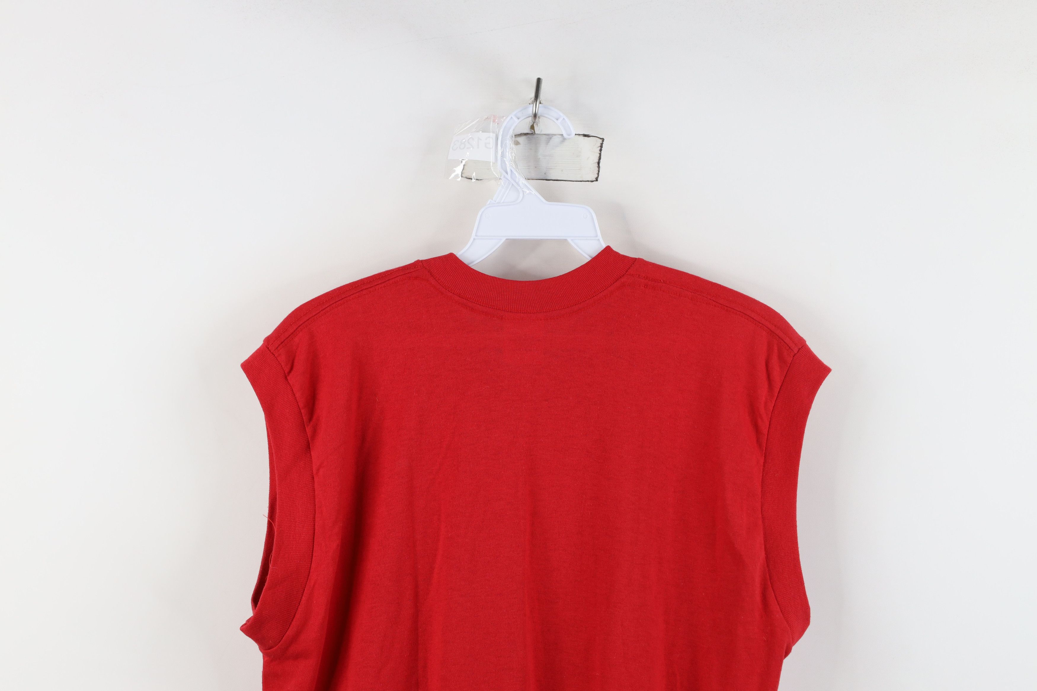 Vintage Vintage 70s Streetwear Blank Sleeveless Muscle T-Shirt USA Size US L / EU 52-54 / 3 - 12 Thumbnail