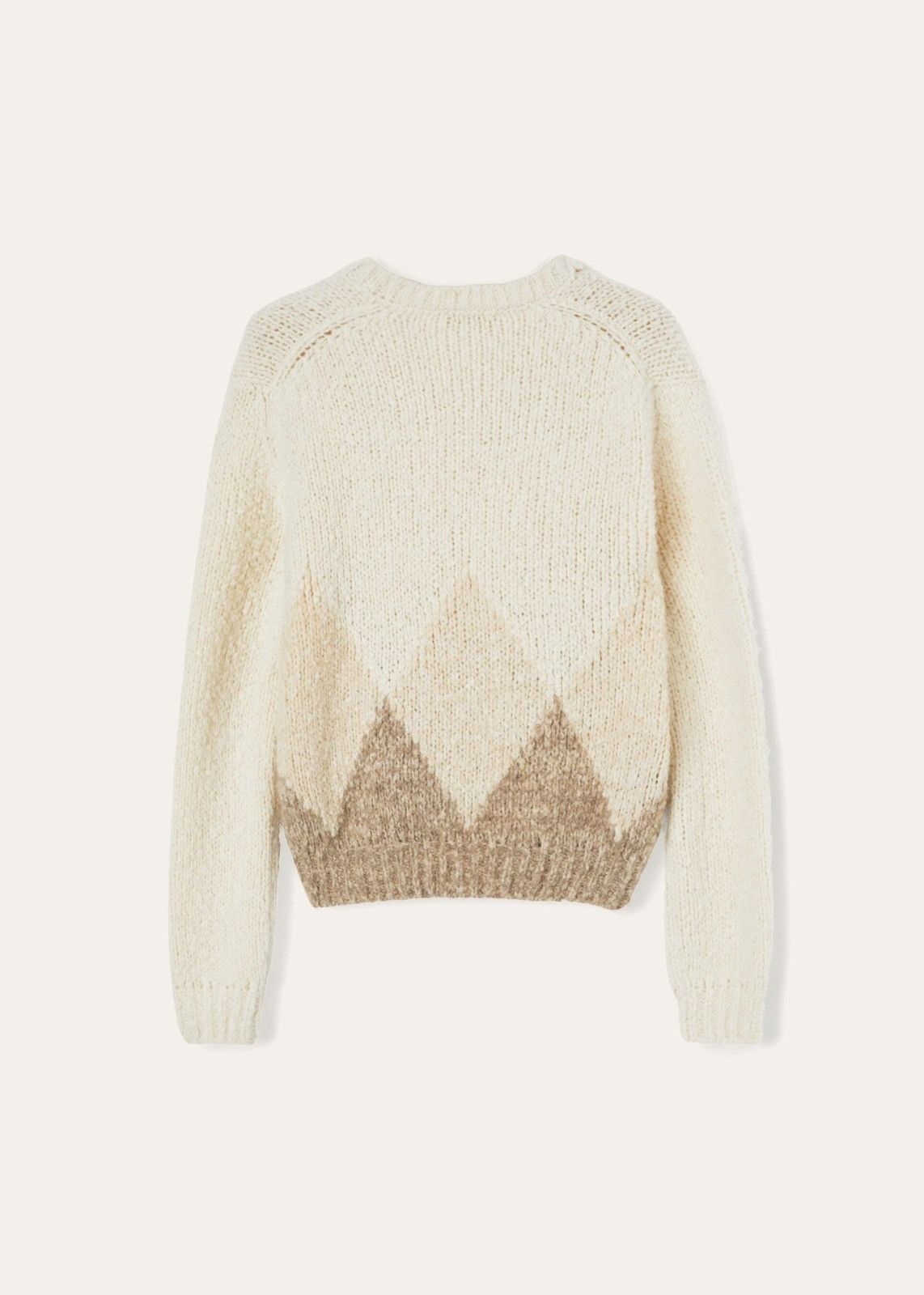 Loro Piana o1srvl11e1125 FAN1195 Cocooning V-neck Sweater White/Brown Size XS / US 0-2 / IT 36-38 - 2 Thumbnail