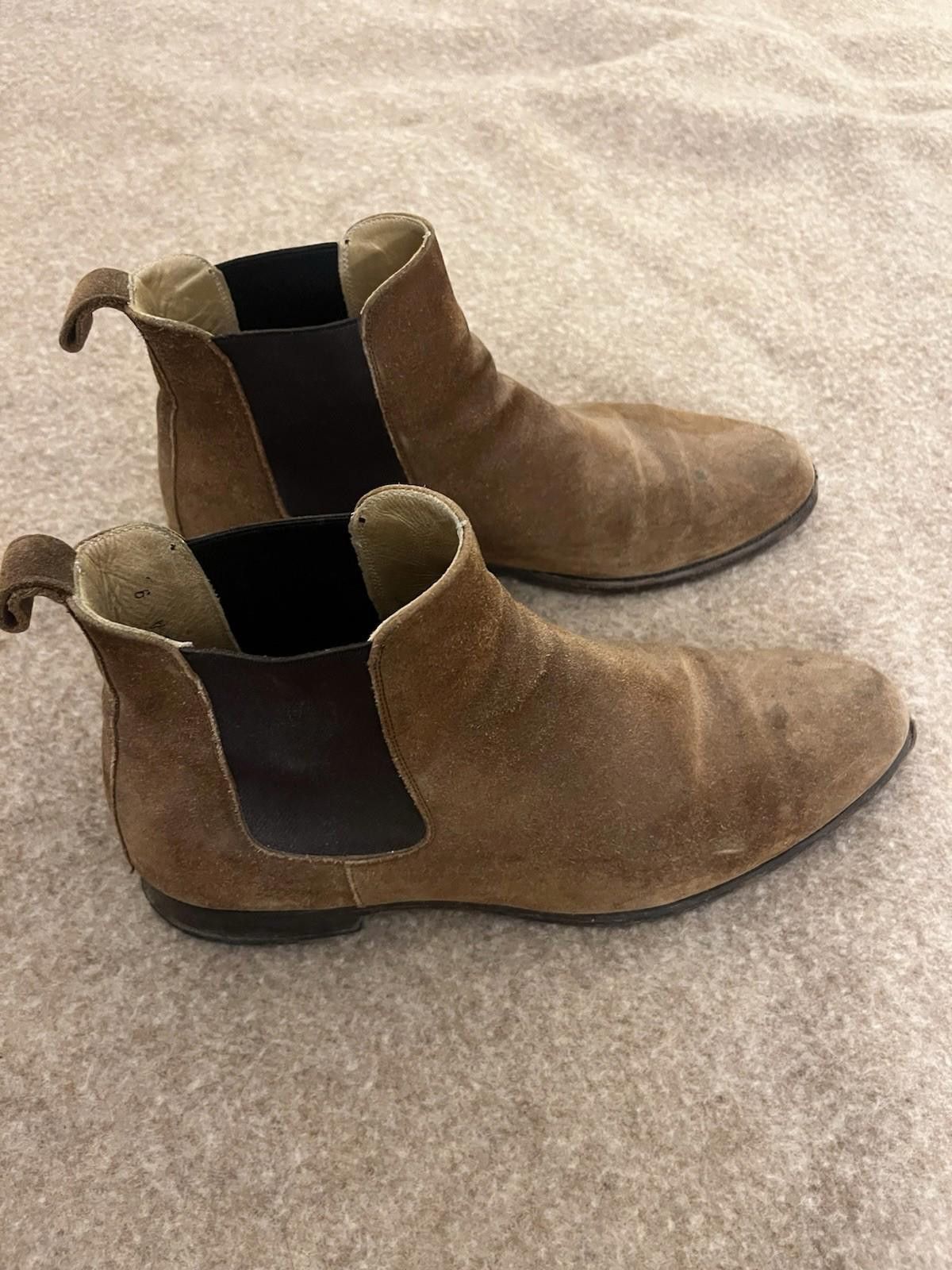 TAFT Taft Suede Tan Chelsea Boots Slip On Mens Size EU 43, US 10 Size US 10 / EU 43 - 3 Thumbnail
