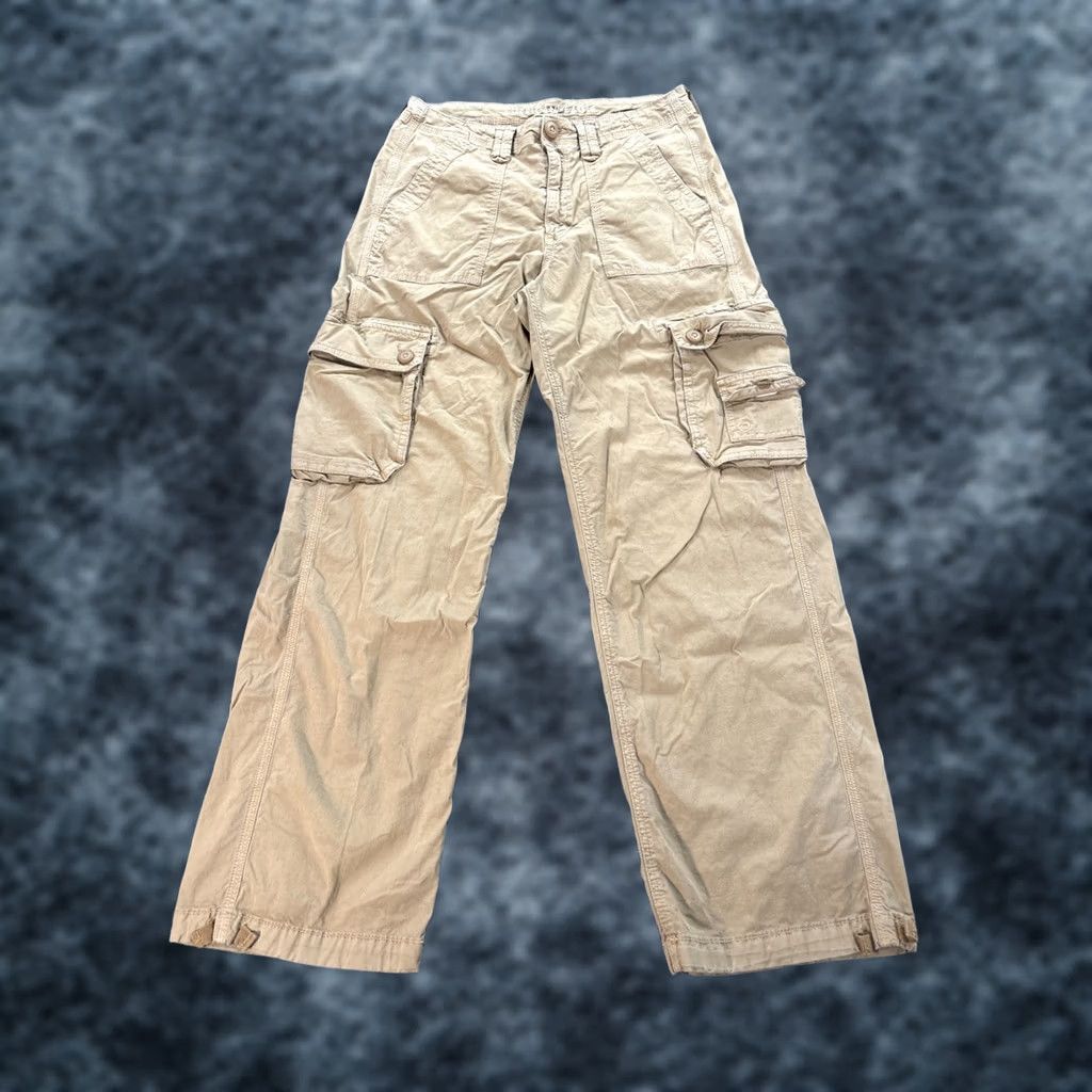American Eagle Outfitters American Eagle Outfitters Pants Womens 6 Brown Baggy Jogger Cargo Pockets Adjustable Grunge Size 28" / US 6 / IT 42 - 1 Thumbnail