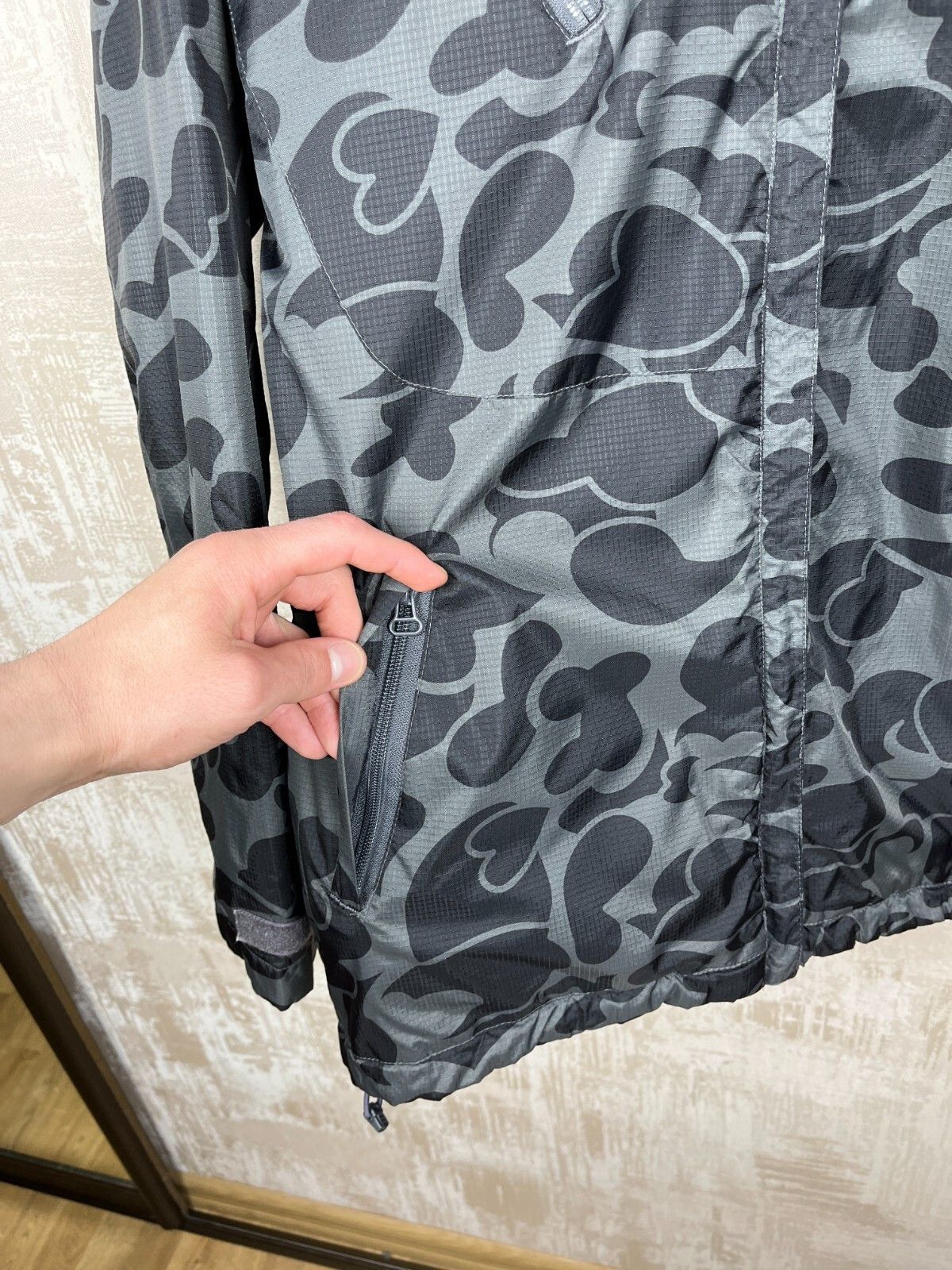 Other Fly53 Hooded Windbreaker Nylon Camo? Jacket Lightly Padded Size US L / EU 52-54 / 3 - 11 Thumbnail