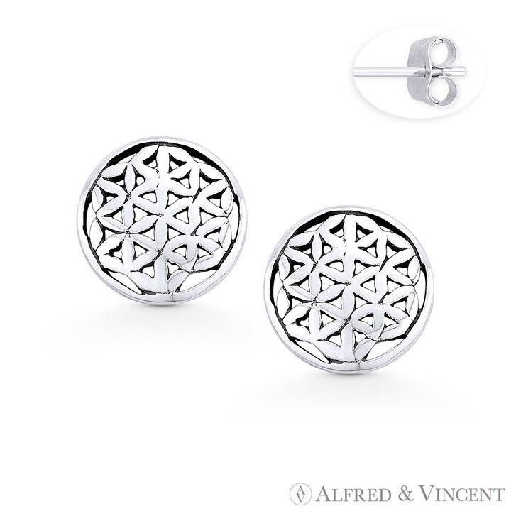 Other Flower of Life New Age Sacred Geometry Charm Stud Earrings Size ONE SIZE - 1 Preview