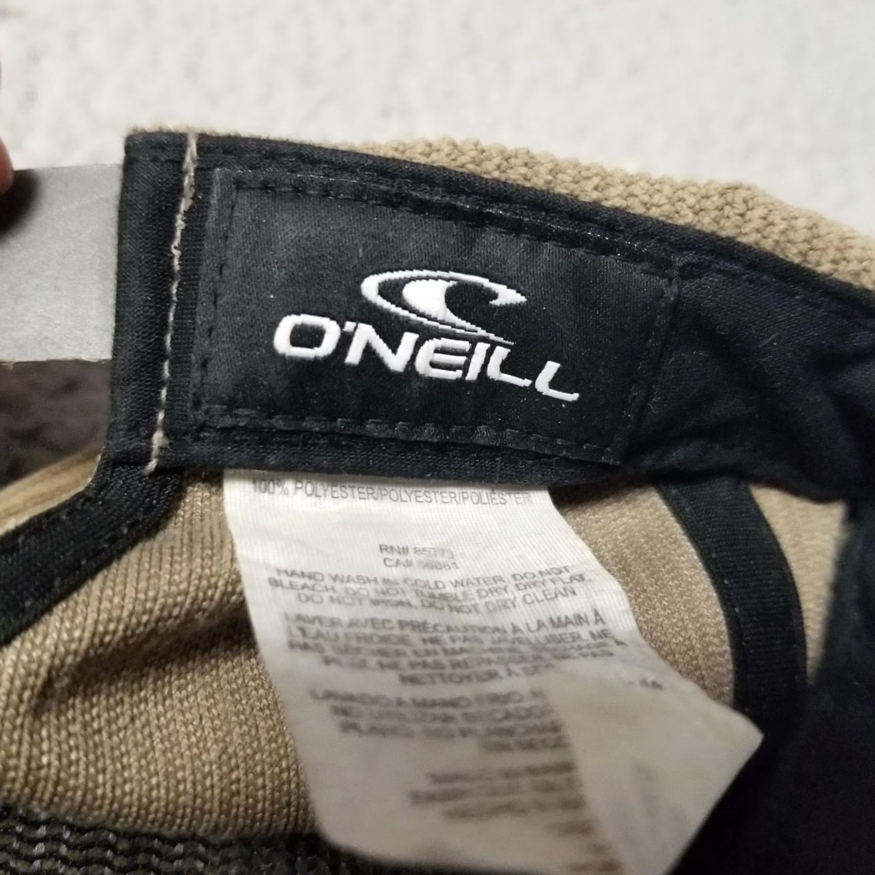 O'Neill O'Neill Mens Snap Back BeIGe Corduroy Beach Surf Co Stringer Hat Cap One Size Beige Beachwear Casual Summer Mens Size ONE SIZE - 4 Thumbnail
