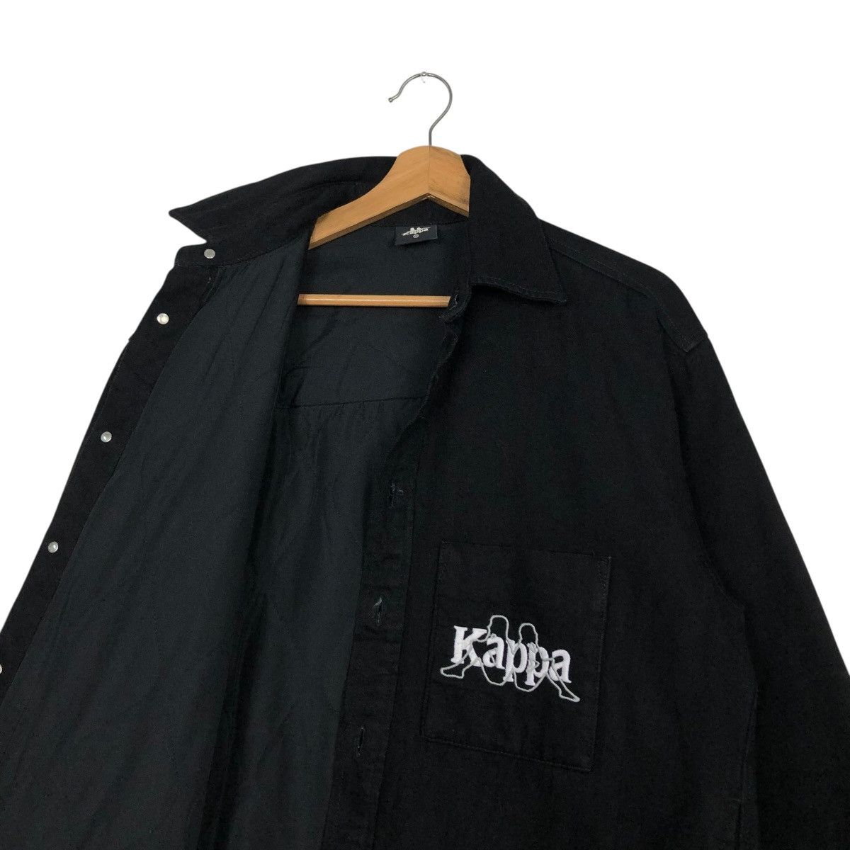 Japanese Brand 🔥RICH BLACK WOOL JACKET SNAP BUTTON KAPPA Size US XS / EU 42 / 0 - 15 Thumbnail