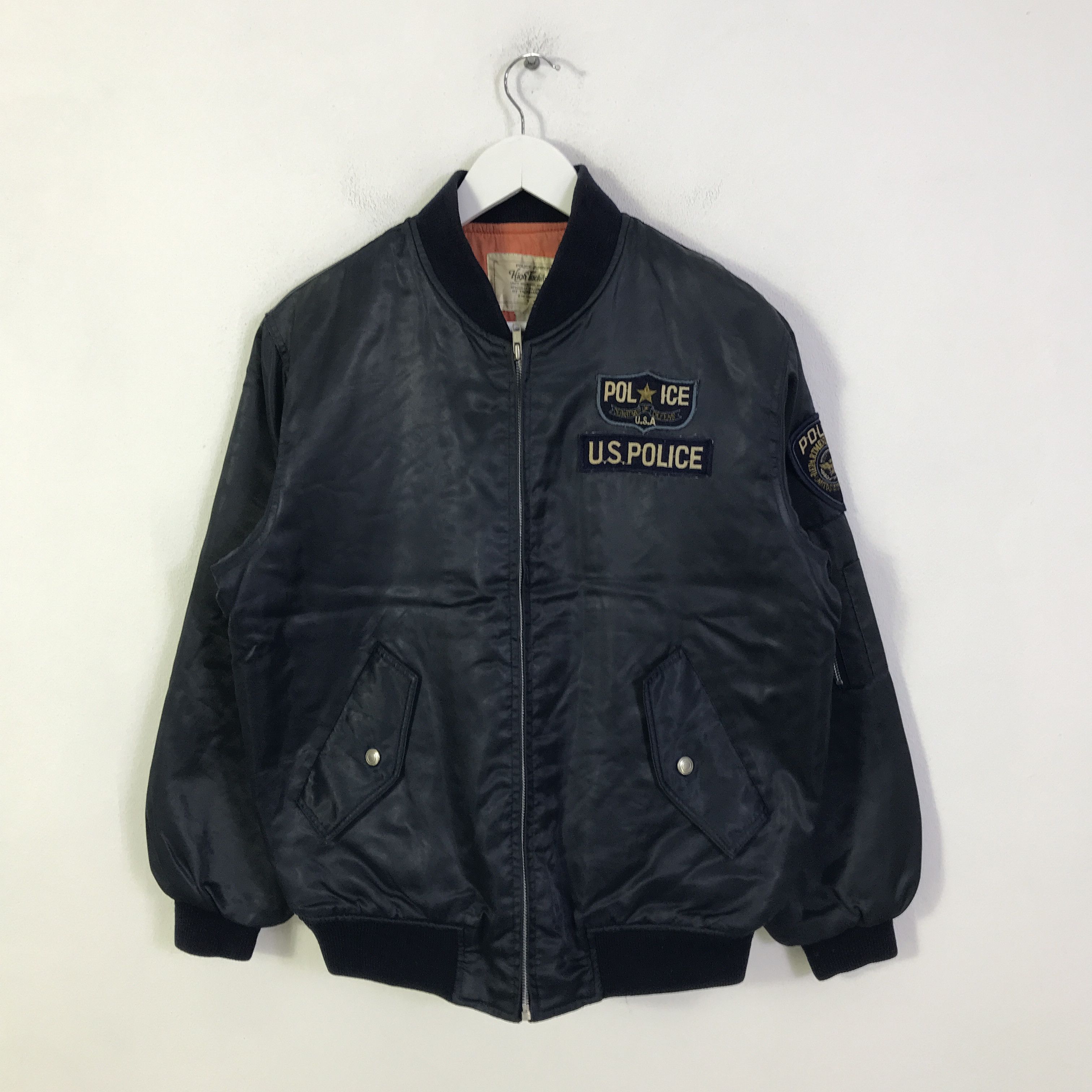 Japanese Brand U.S Police bombers Navy jacket K126B1 Size US L / EU 52-54 / 3 - 1 Thumbnail