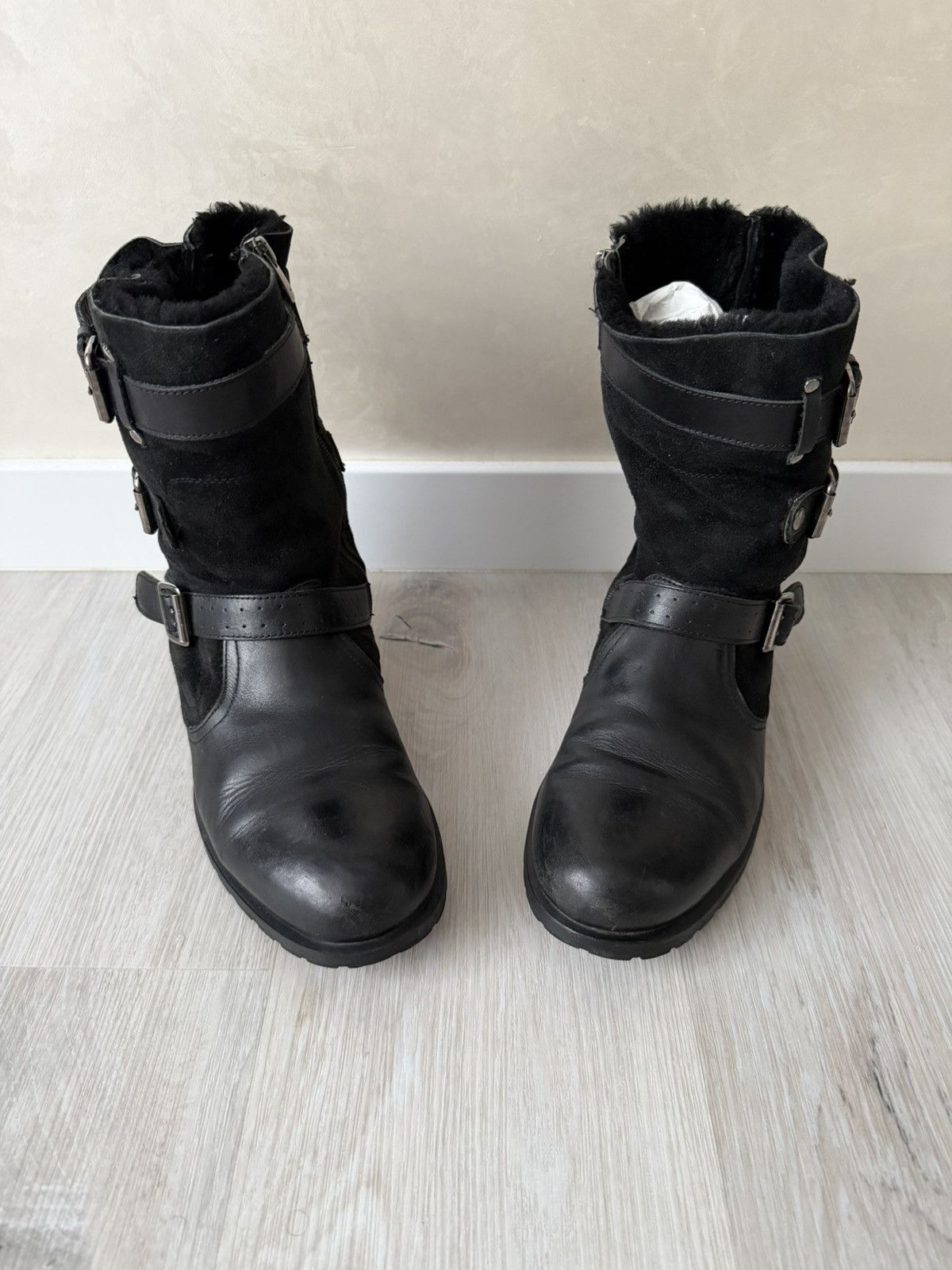 If Six Was Nine Artisan Black Harness High Guidi Vibe Leather Biker Boots Size US 9 / EU 42 - 6 Thumbnail
