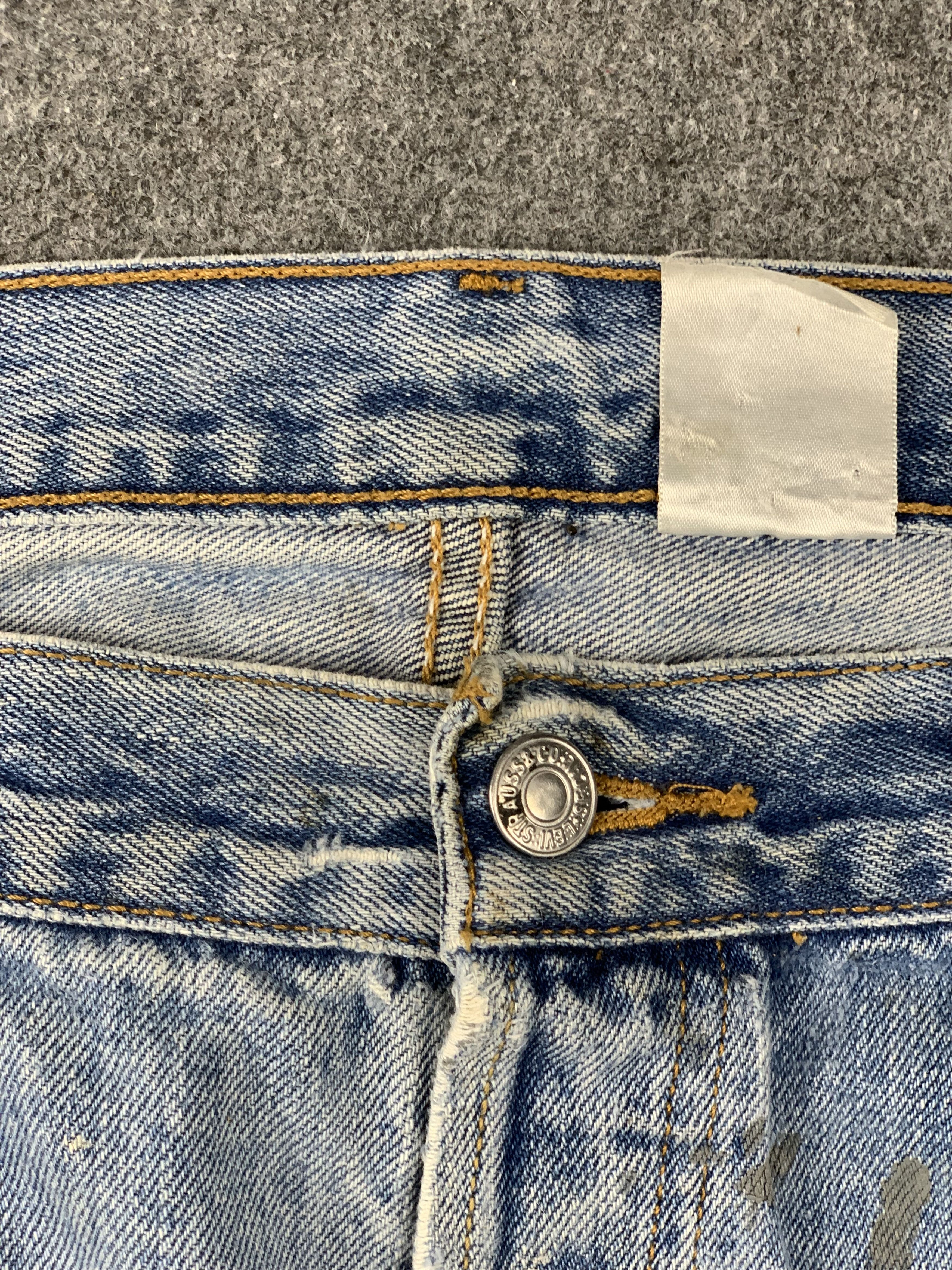 Levi's Vintage Levis 501 Splatter Paint Faded Blue Jeans DP2000 Size US 34 / EU 50 - 8 Thumbnail