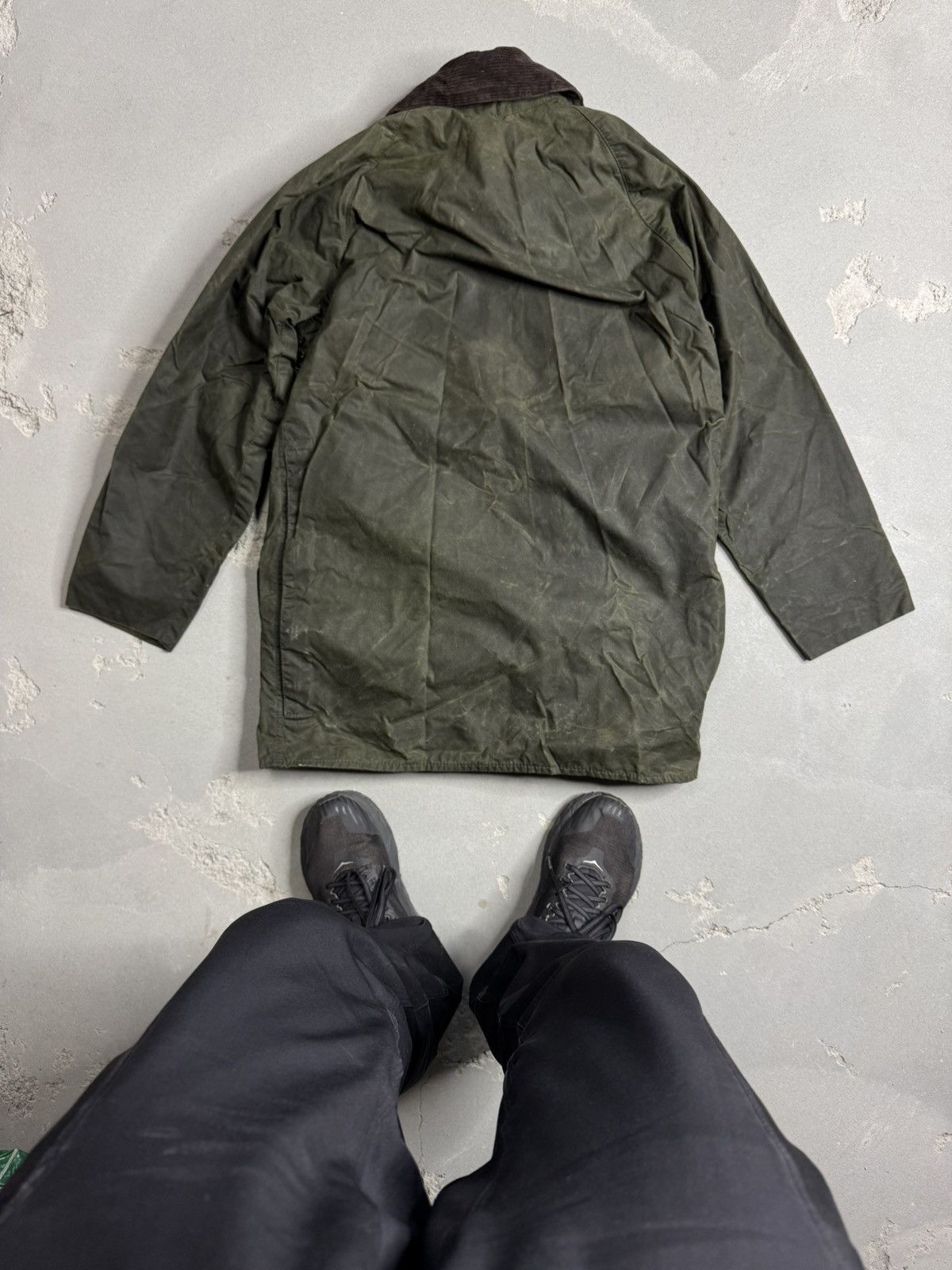 Barbour × Vintage Vintage Barbour Beafourt 2 in 1 Waxed Waistcoat C36/91 cm Size US L / EU 52-54 / 3 - 2 Thumbnail