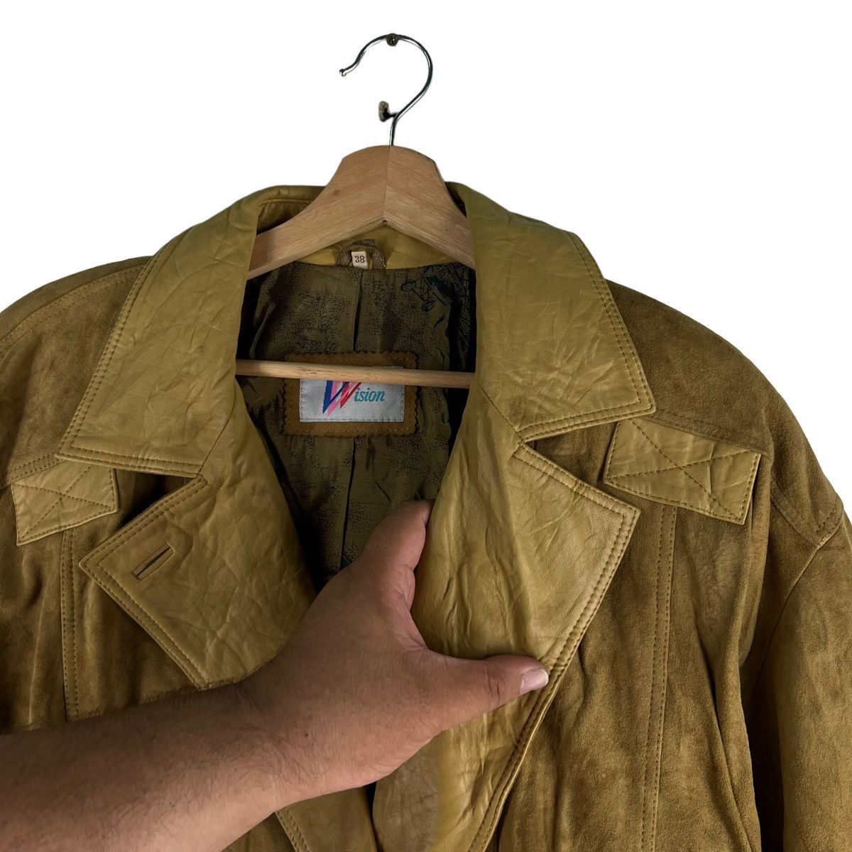 Genuine Leather 🔥90’s Bomber Leather Jacket Flight Vision Issey Miyake Size US M / EU 48-50 / 2 - 6 Thumbnail