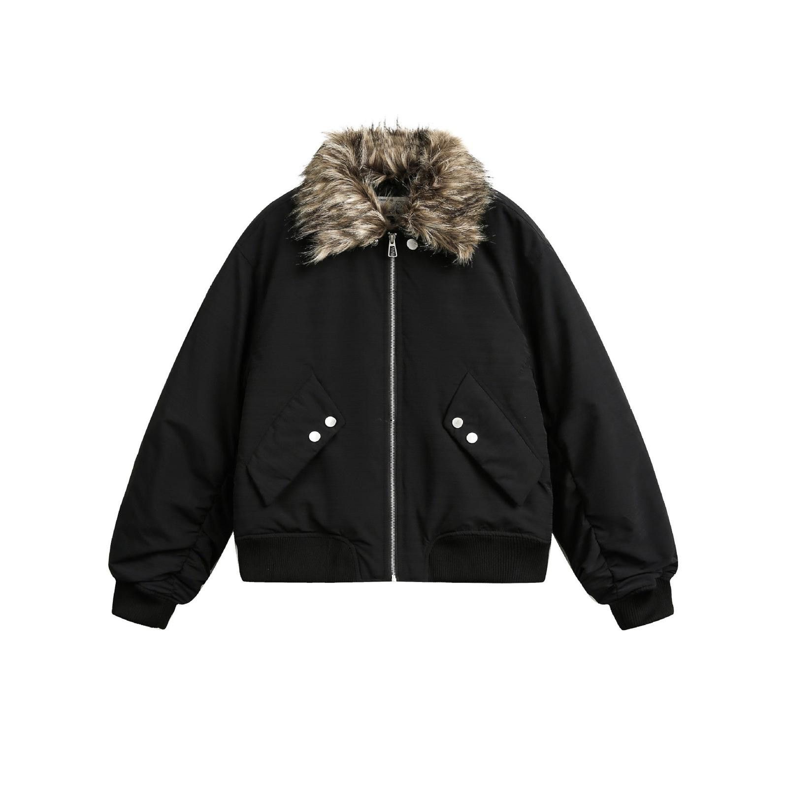 Japanese Brand Bomber Jacket with Faux Fur Collar, Mens Outerwear Size US M / EU 48-50 / 2 - 7 Thumbnail