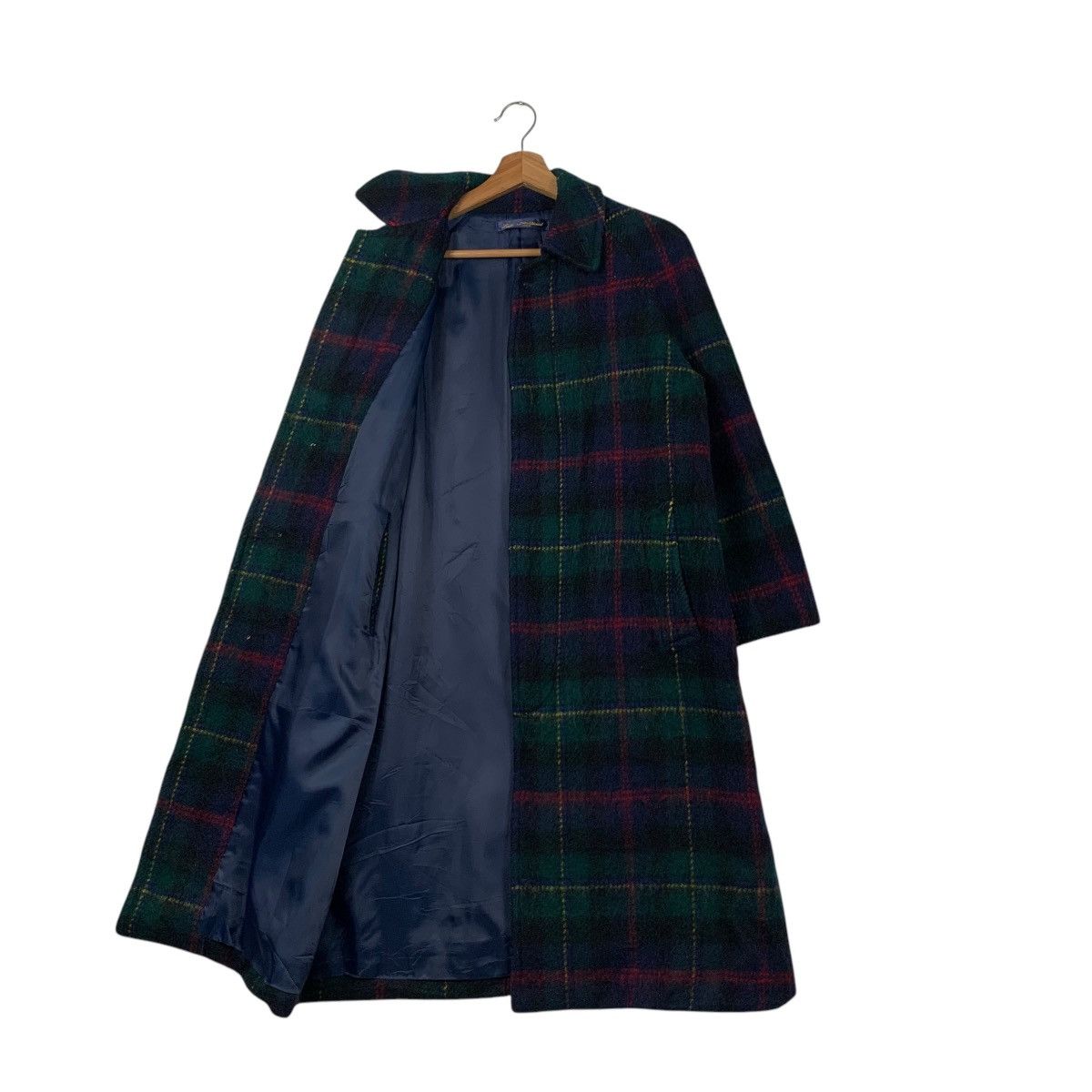 Japanese Brand LADIES TRADITIONAL Wool Tartan Long Coat #2068-C90 Size M / US 6-8 / IT 42-44 - 10 Thumbnail