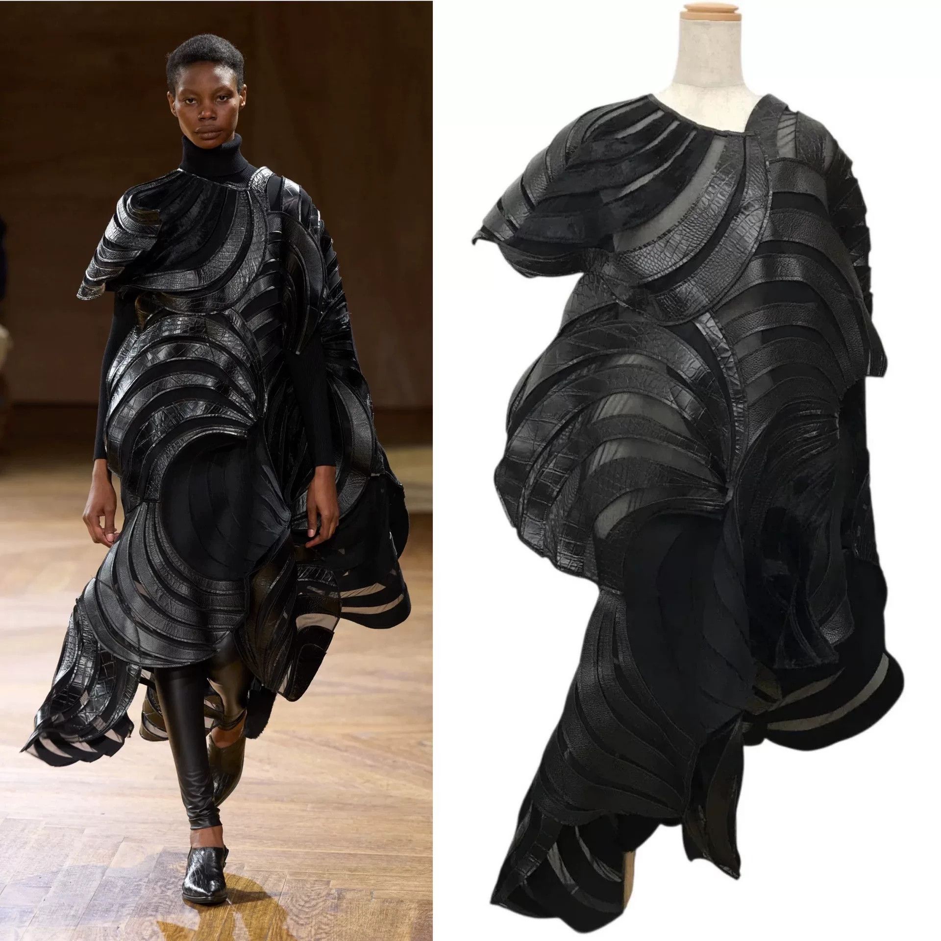 Junya Watanabe junya watanabe cdg black asymmetrical dress Size US M / EU 48-50 / 2 - 1 Thumbnail