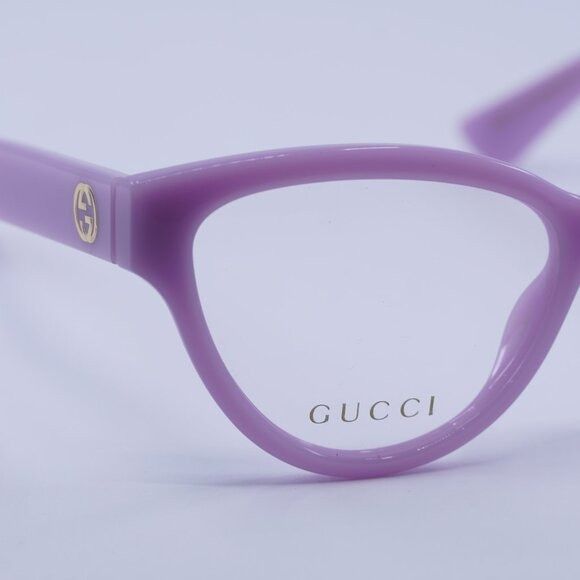 GUCCI キャットアイフレムメカネ GG1581O 004 Gucci GG1581O 004 Eyeglasses Violet 55mm Cat Eye Frame