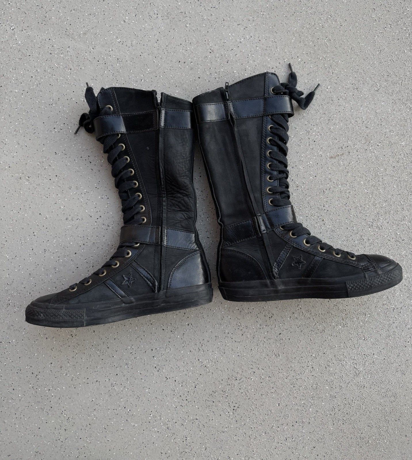 Converse Vintage Converse High Boxing Shoes Leather y2k Midcalf Size US 8 / IT 38 - 17 Thumbnail