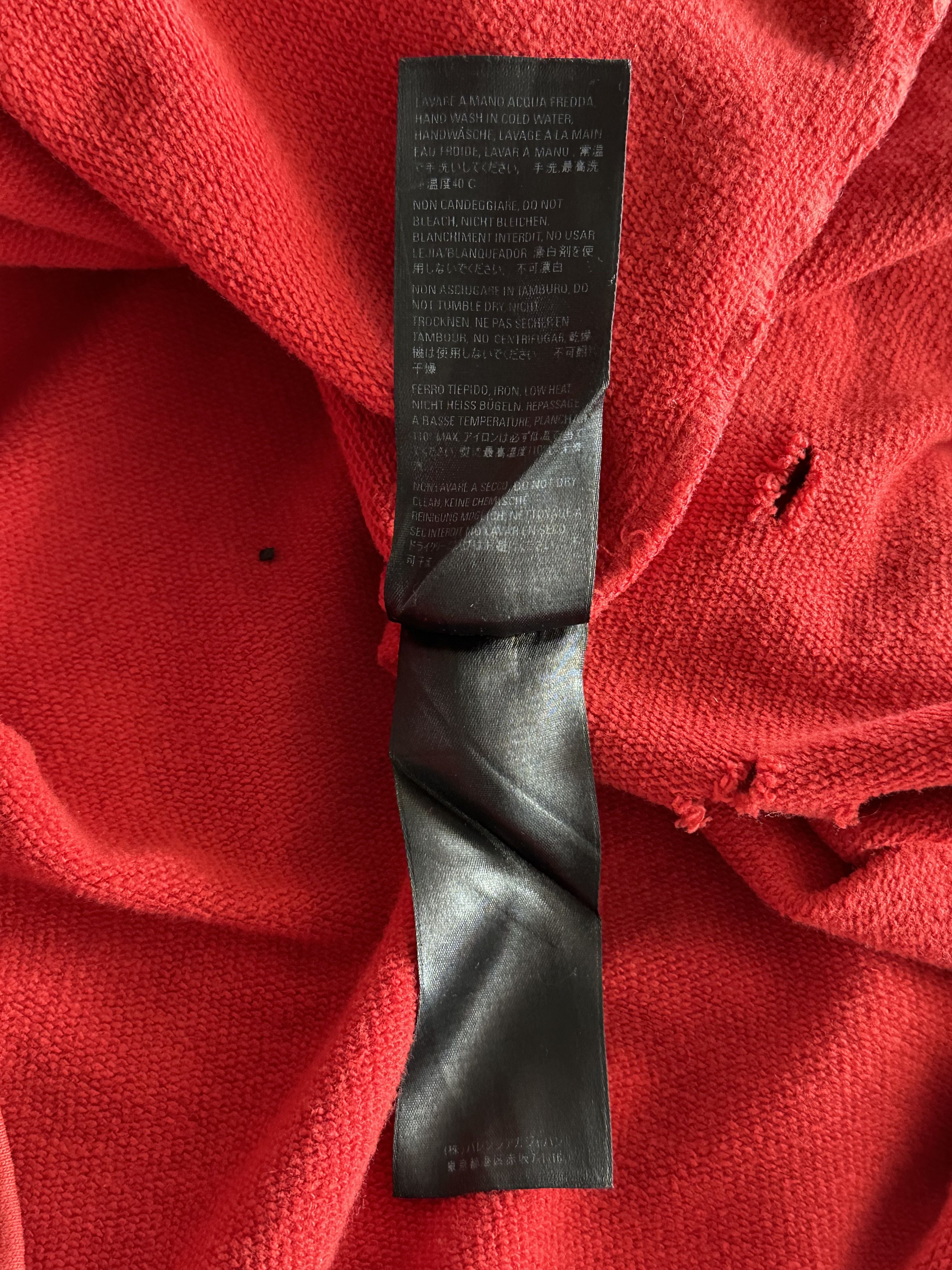 Balenciaga Balenciaga Red & Pink BB Logo Distressed Hoodie Size US M / EU 48-50 / 2 - 5 Thumbnail