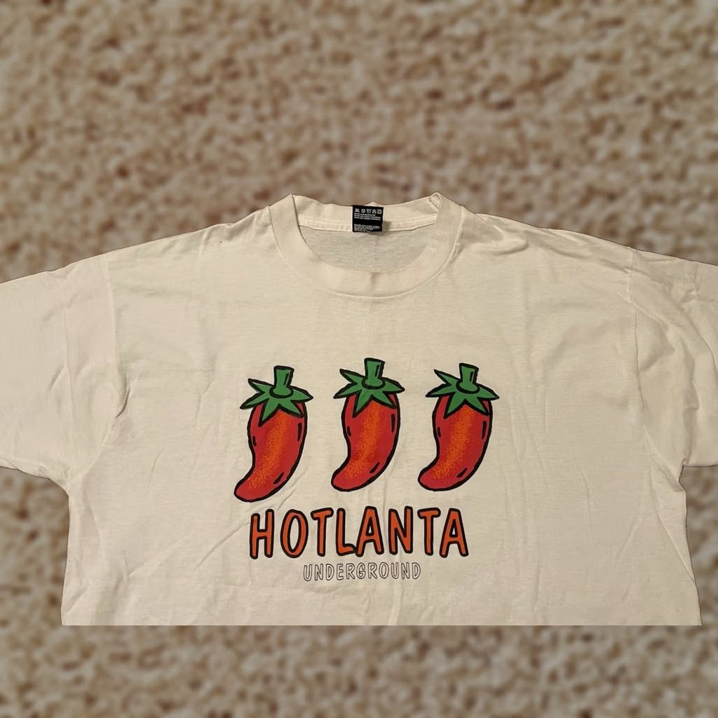 Fruit Of The Loom VINTAGE Hotlanta Underground Peppers Atlanta Georgia White T-Shirt Adult XL Size US M / EU 48-50 / 2 - 1 Thumbnail
