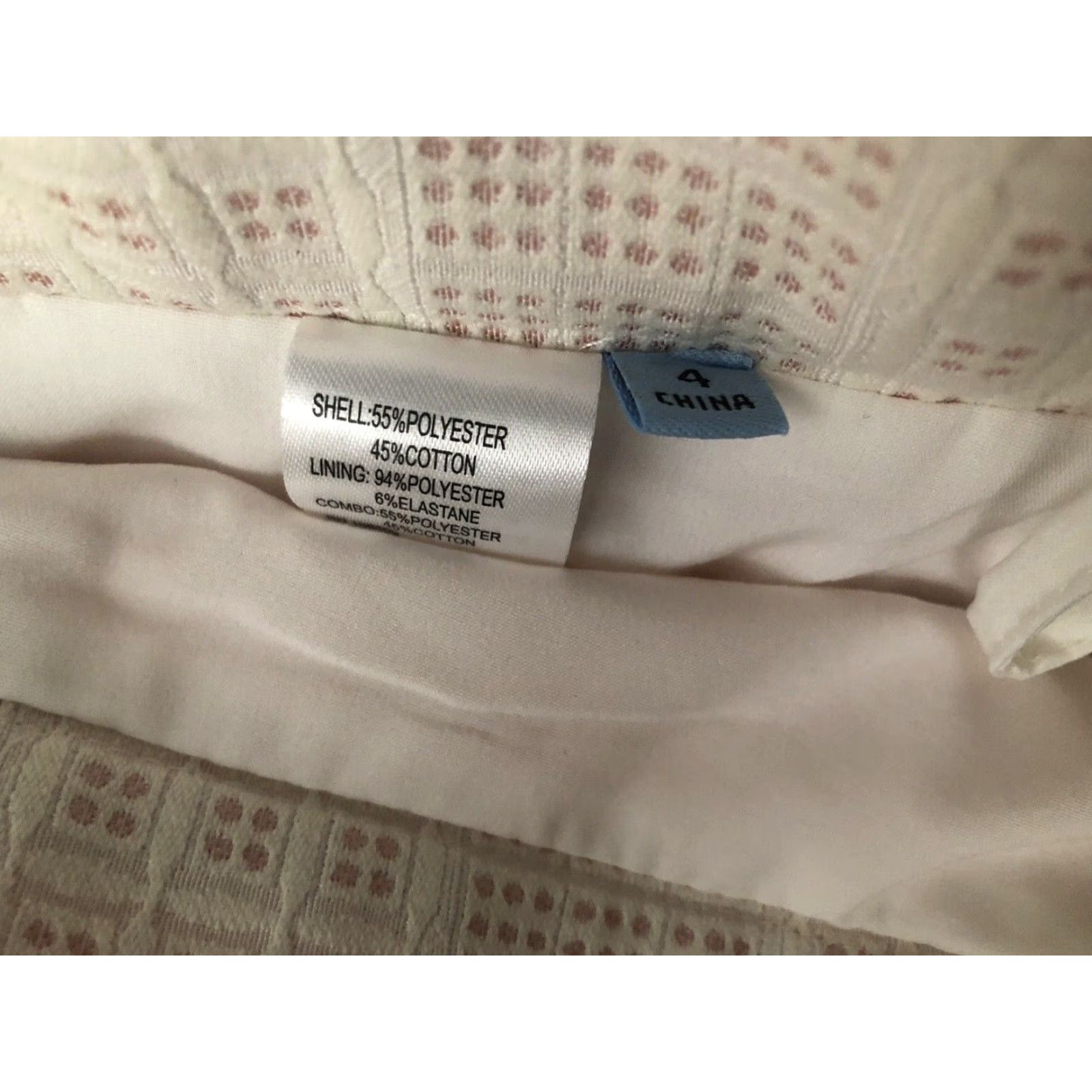 Vintage NWT Antonio Melani Skirt Women Knee Length White Pink Size 4 Polyester Cotton Dressy Casual Party/Work Womens Size 27" / US 4 / IT 40 - 6 Thumbnail