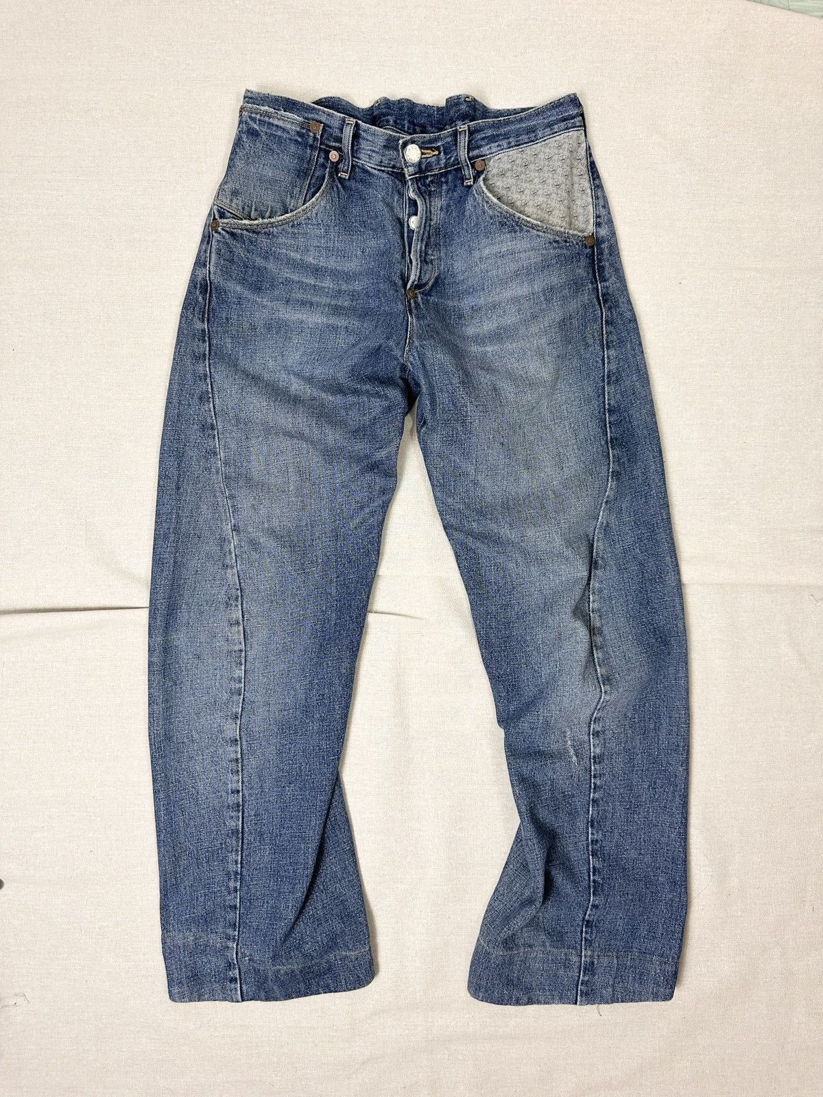 Levi's 2000s Engineered Buckle Belt Jeans 31x34 Size US 31 - 2 Thumbnail