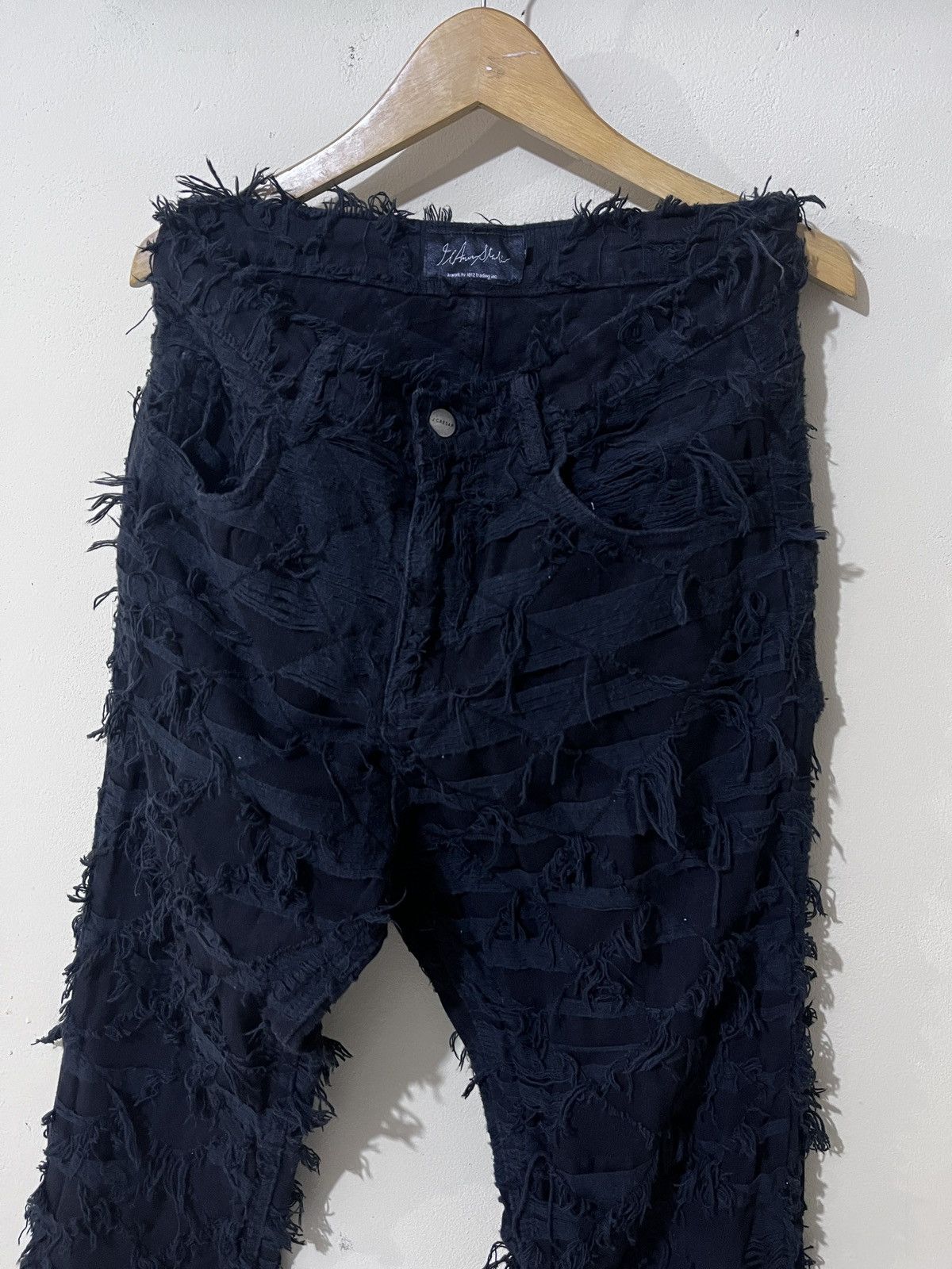 Japanese Brand DISTRESSED MUMMY J CAESAR VERY STYLE FLARE Size US 32 / EU 48 - 3 Thumbnail